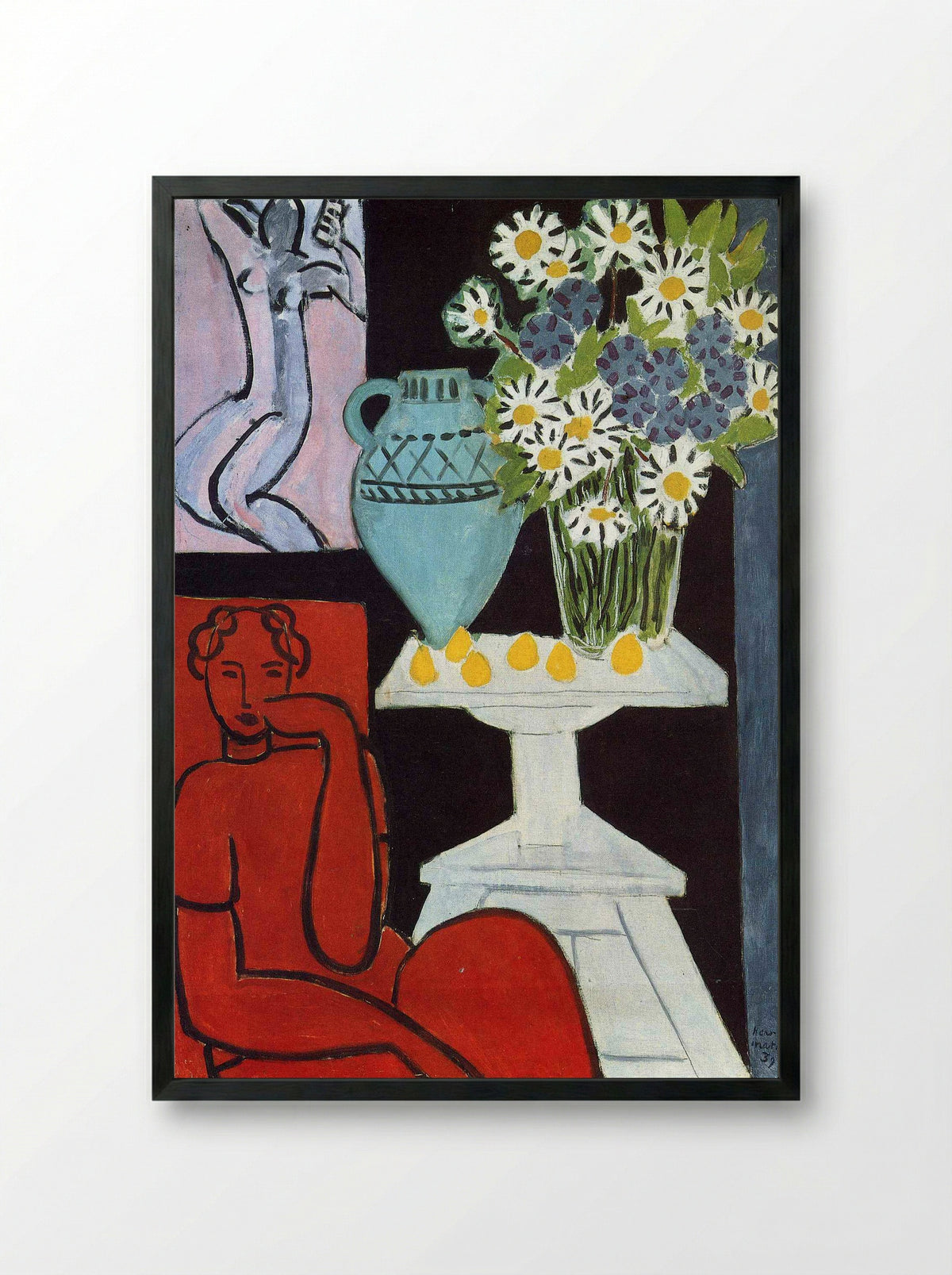 The Daisies - Henri Matisse - Framed Print Black