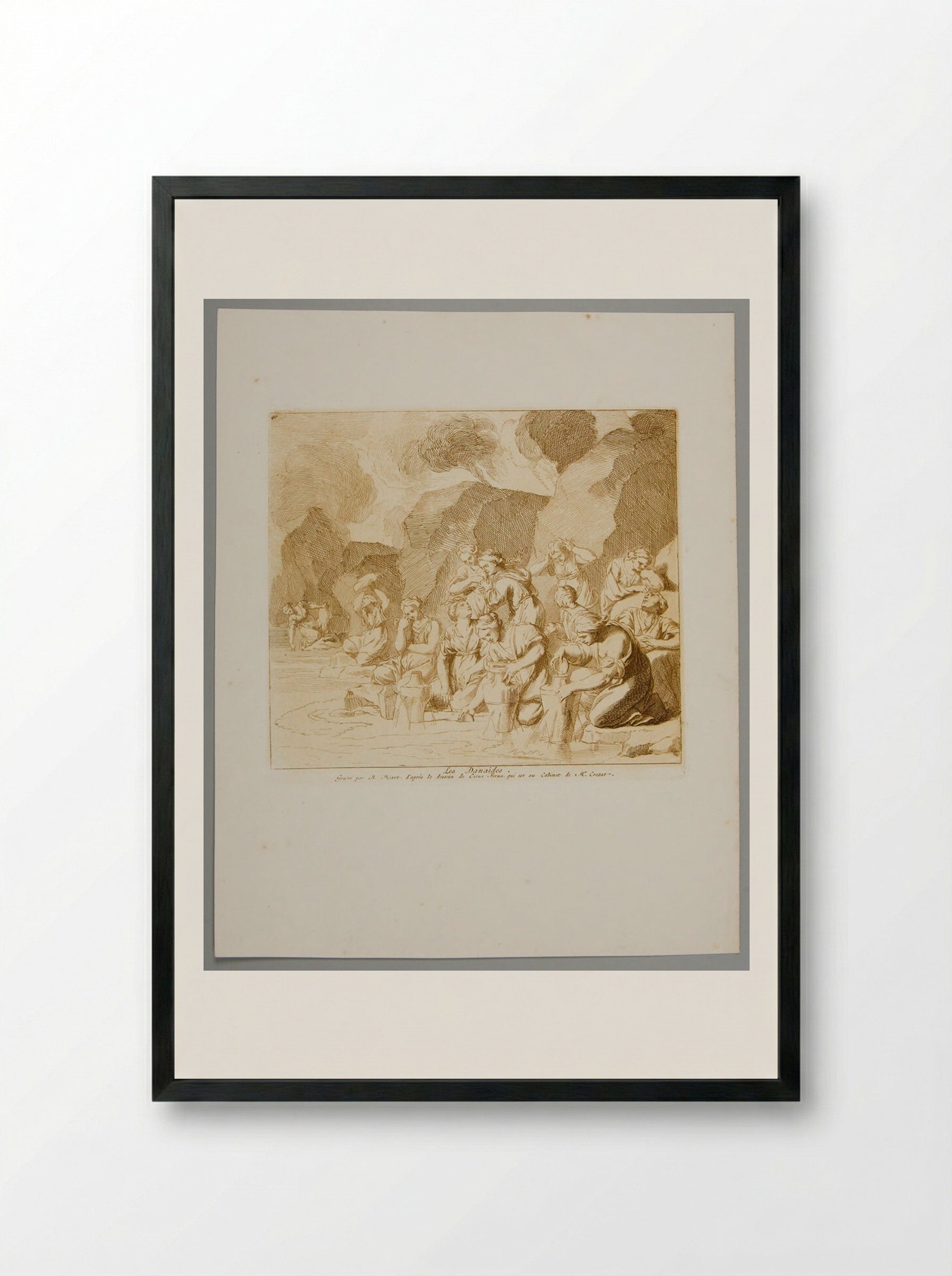 The Danaïdes - Bernard Picart - Framed Print Black