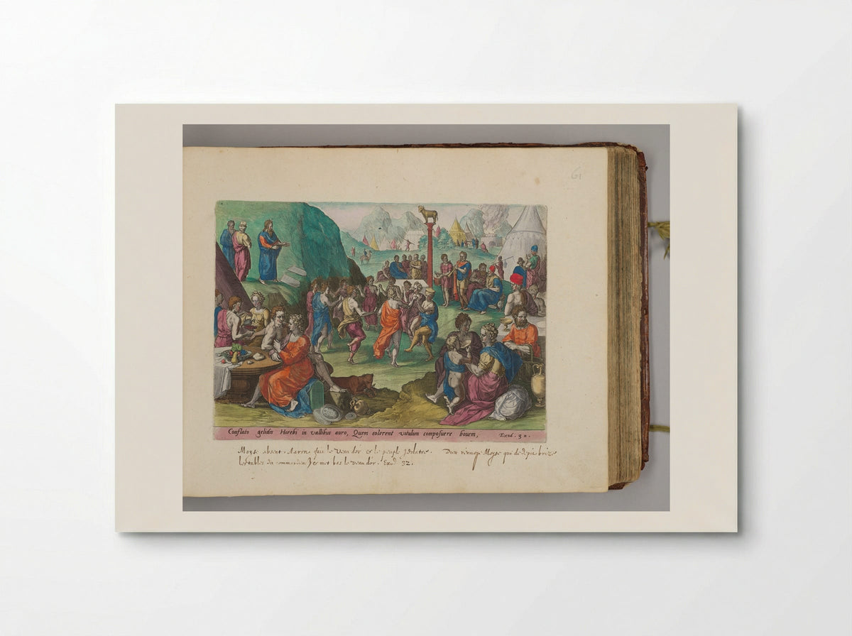 The Dance Around the Golden Calf - Johann Sadeler I - Poster