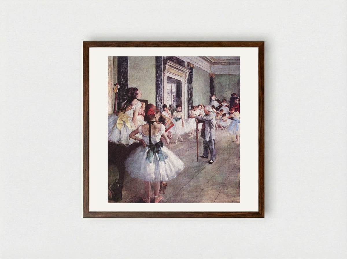 The Dance Class - Hilaire-Germain-Edgar Degas - Framed Print Dark Wood