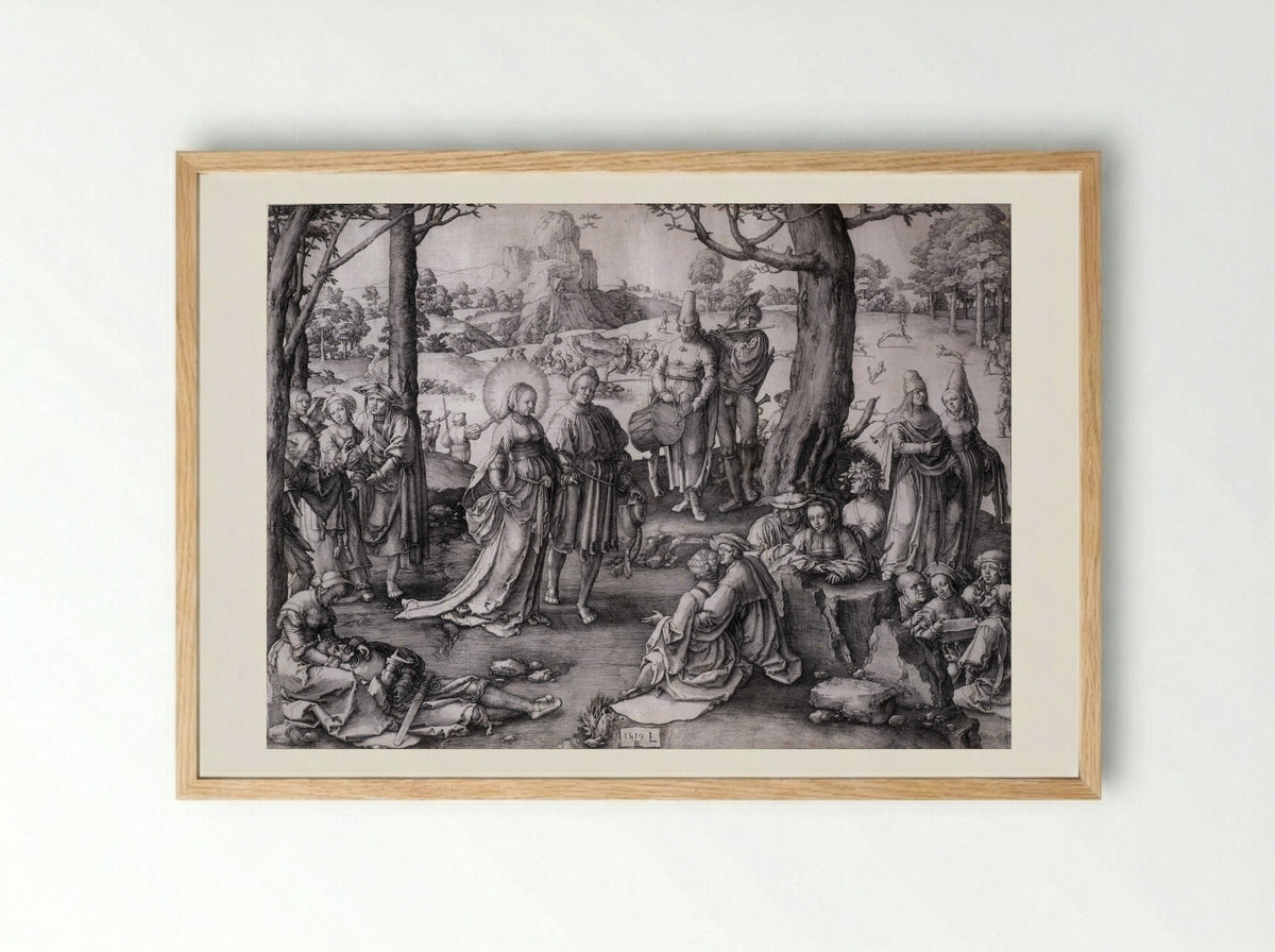 The Dance of the Magdalen - Lucas van Leyden - Framed Print Wood
