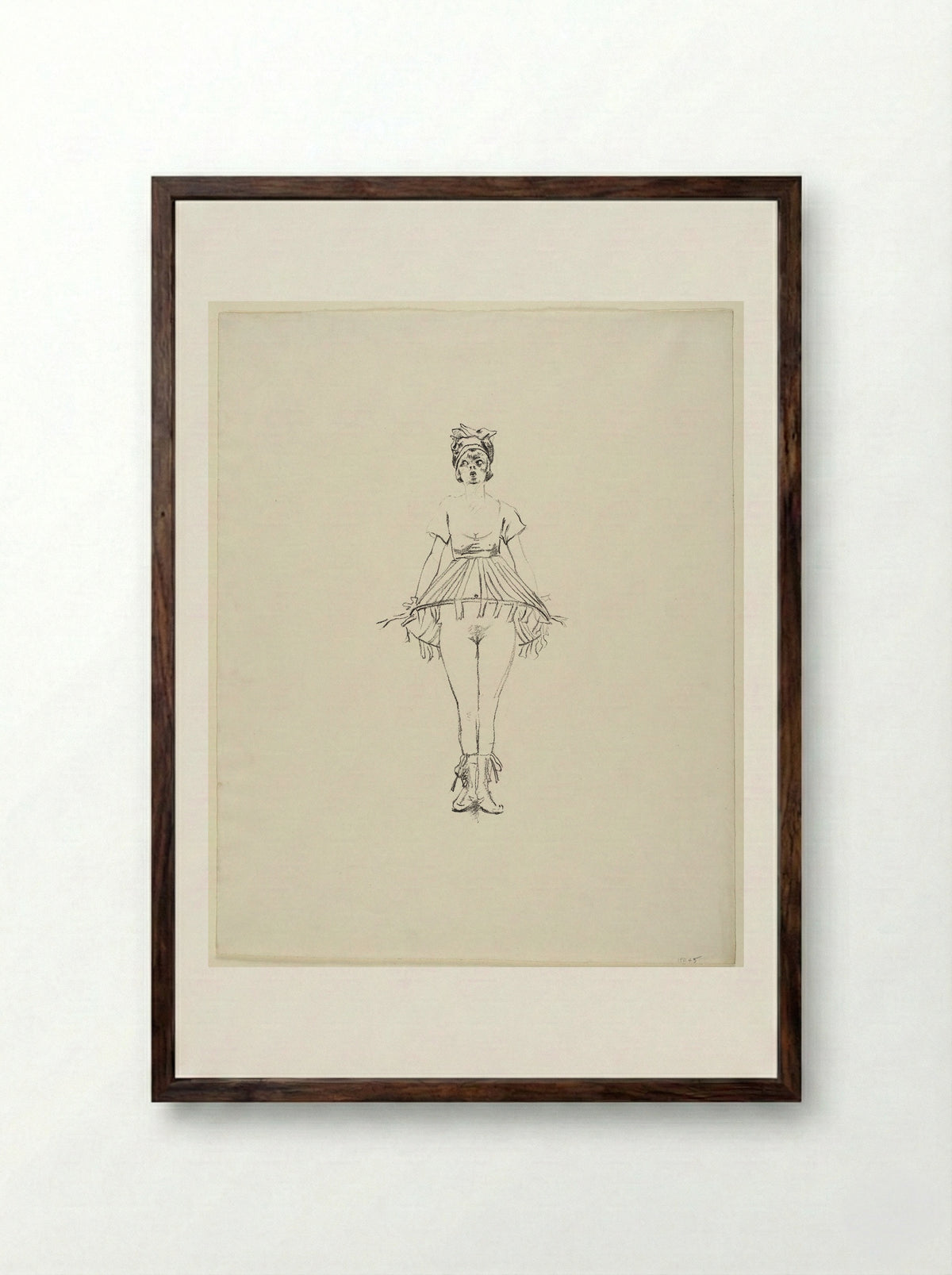 The Dancer Anita Berber - Charlotte Berend-Corinth - Framed Print Dark Wood
