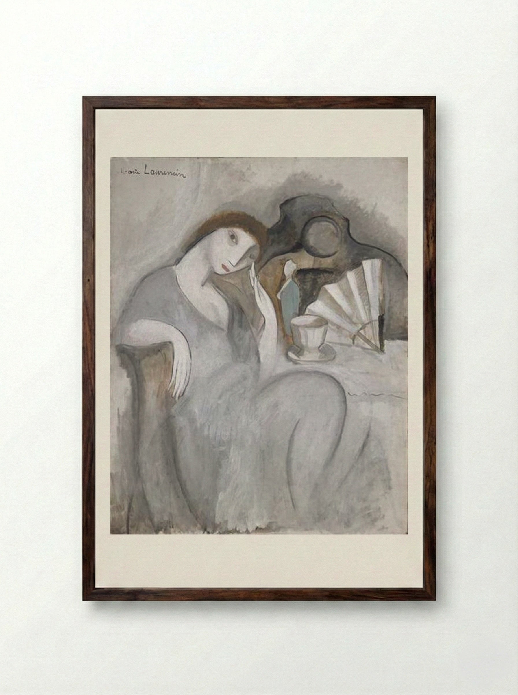 The Dancer - Marie Laurencin - Framed Print Dark Wood