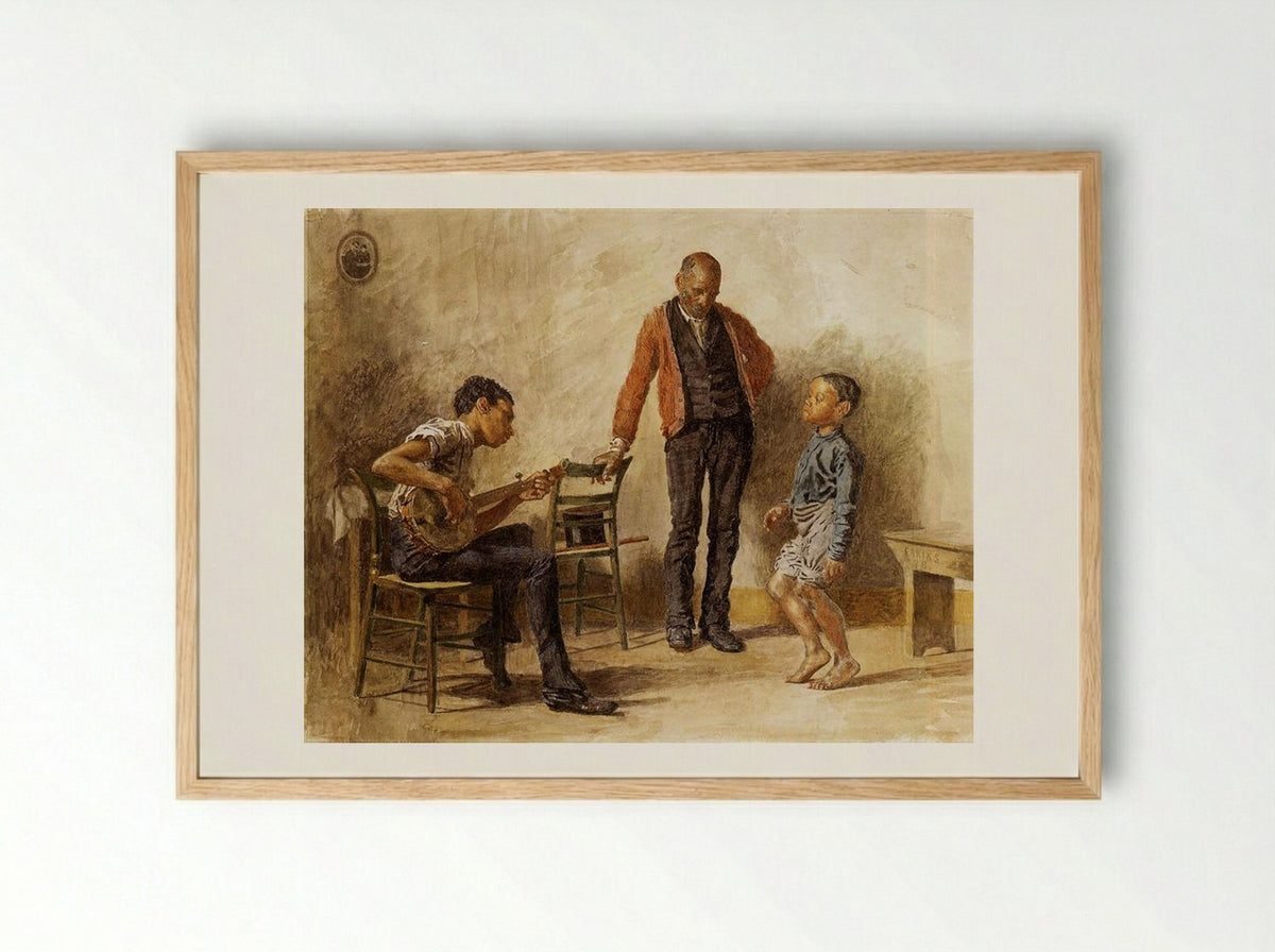 The Dancing Lesson - Thomas Eakins - Framed Print Wood