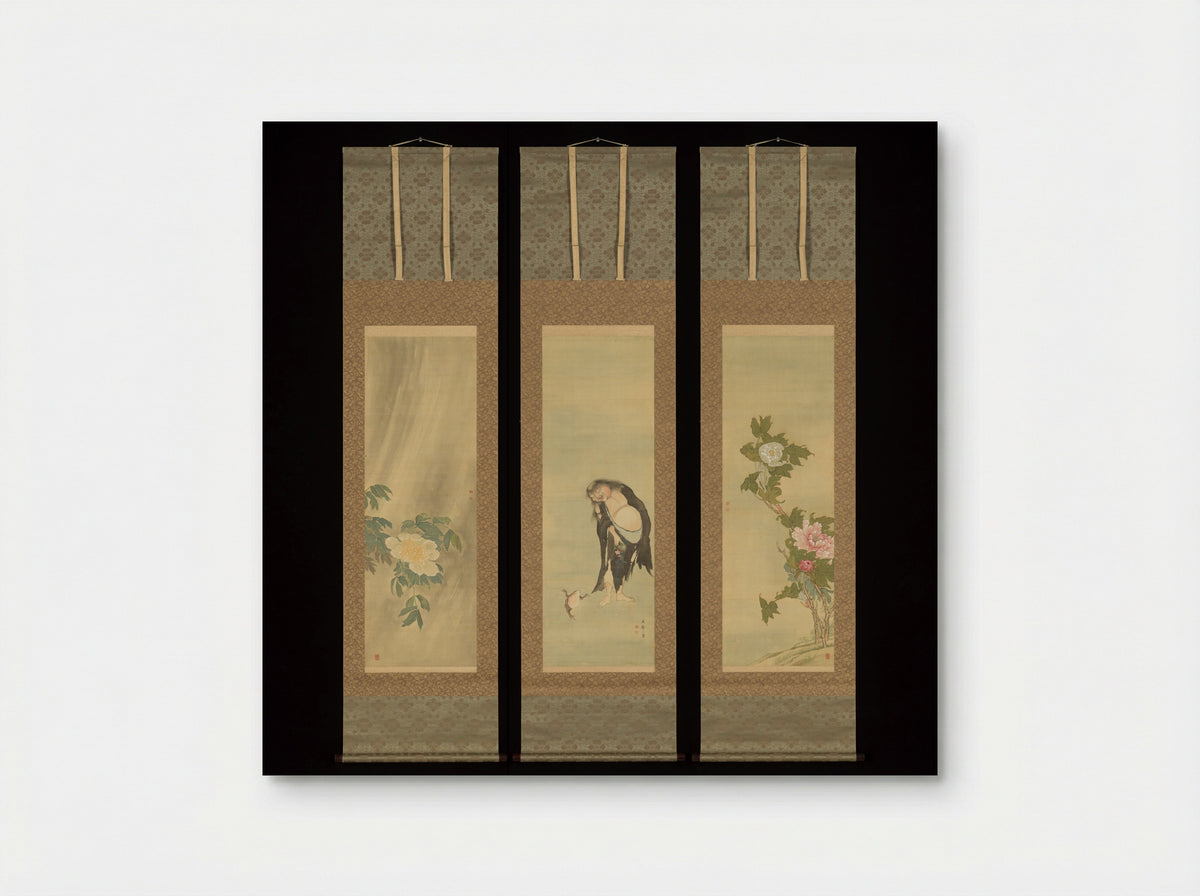The Daoist Immortal Liu Hai and Peonies - Sō Shiseki - Poster