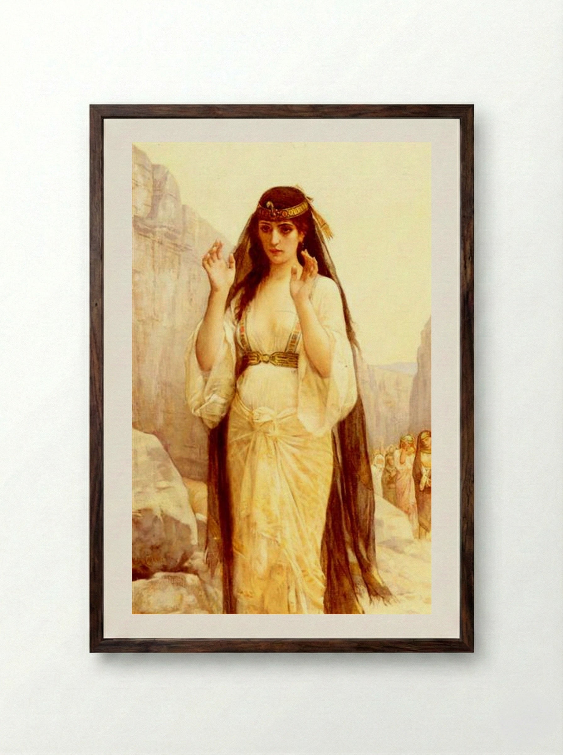 The Daughter of Jephthah - Alexandre Cabanel - Framed Print Dark Wood