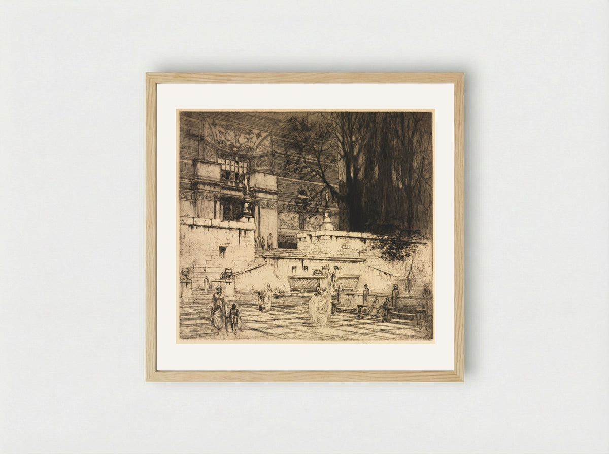 The Days of Ancient Rome: At the House of a Patrician - William Walcot - Framed Print Wood