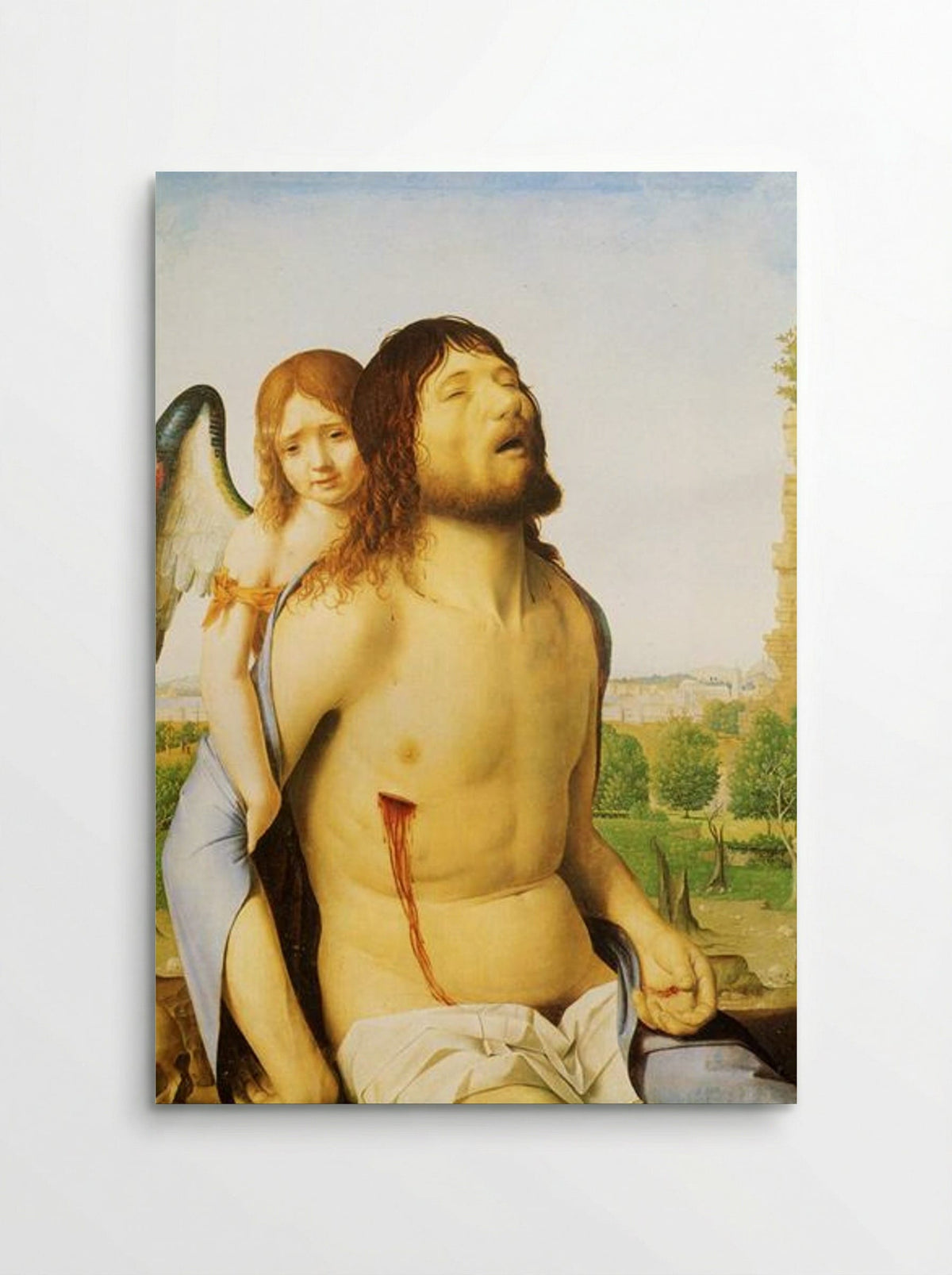 The Dead Christ Supported by an Angel - Antonello da Messina - Poster