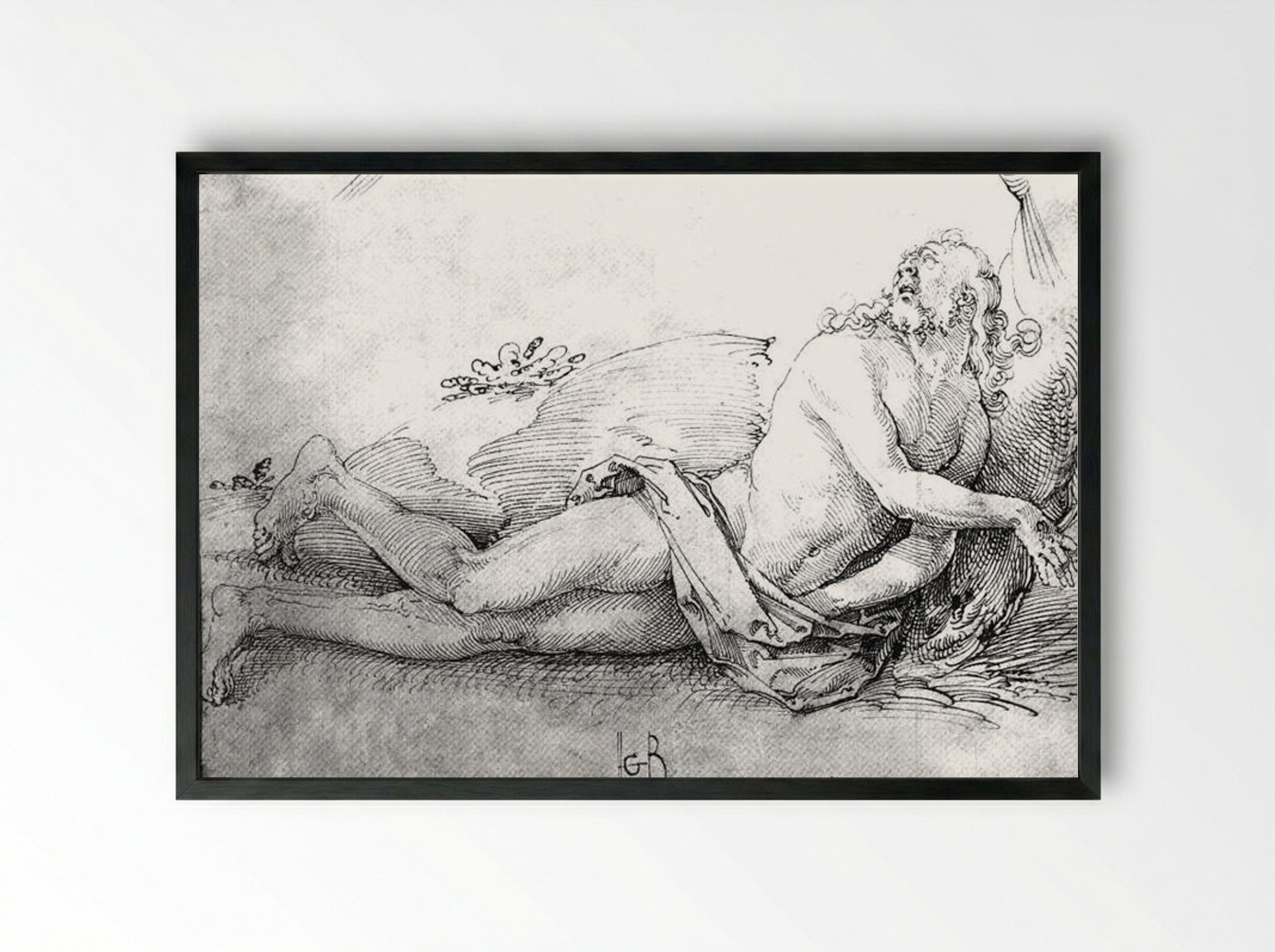 The Dead Christ - Hans Baldung - Framed Print Black