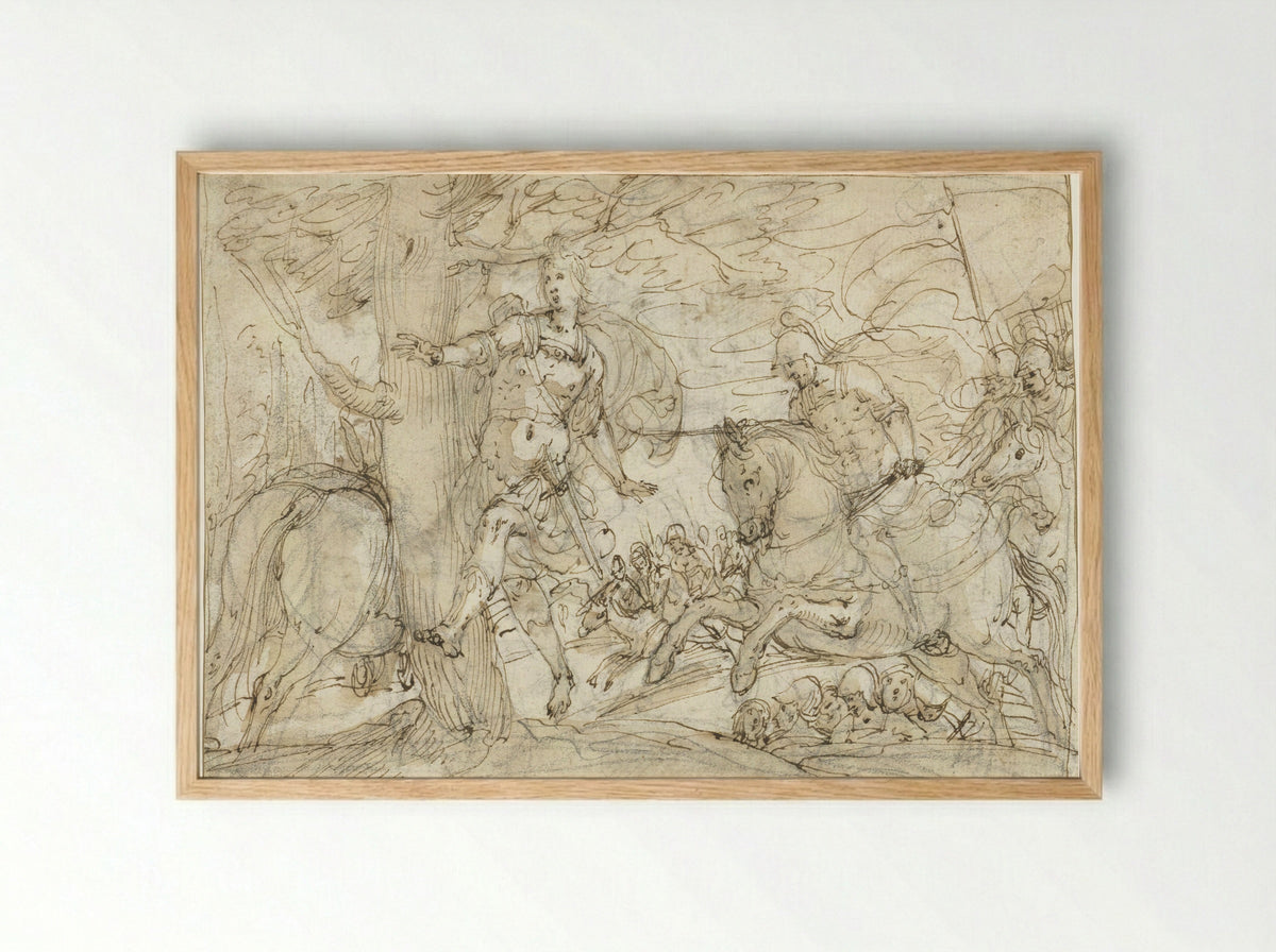 The Death of Absalom - Antonio Maria Viani - Framed Print Wood