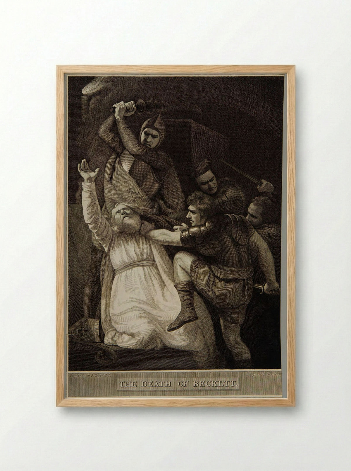 The Death of Beckett - James Stow - Framed Print Wood