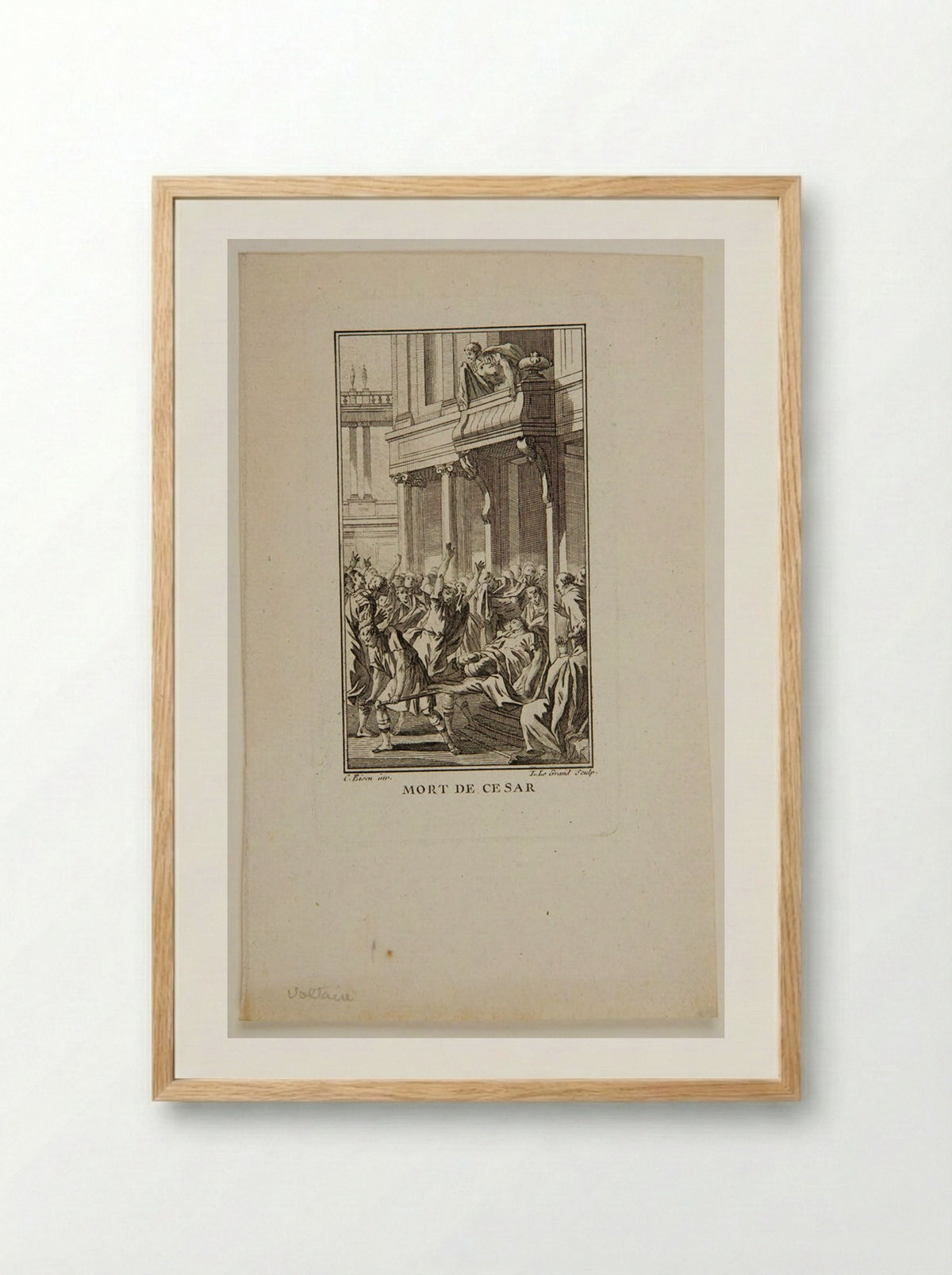 The Death of Caesar - Louis Legrand - Framed Print Wood