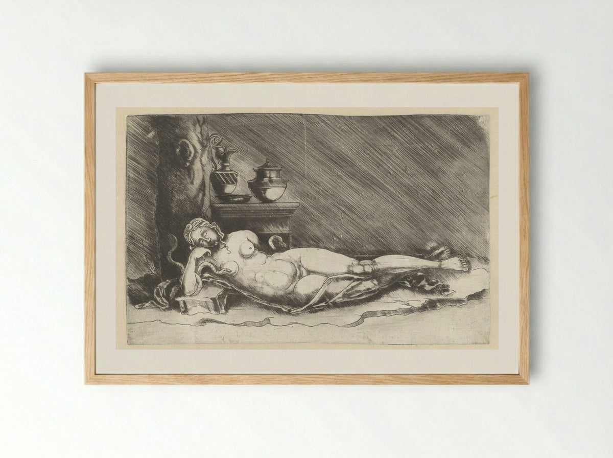 The Death of Cleopatra - Meester van 1515 - Framed Print Wood