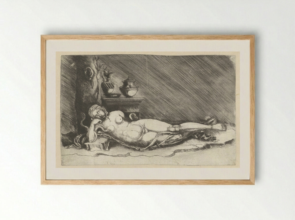 The Death of Cleopatra - Meester van 1515 - Framed Print Wood