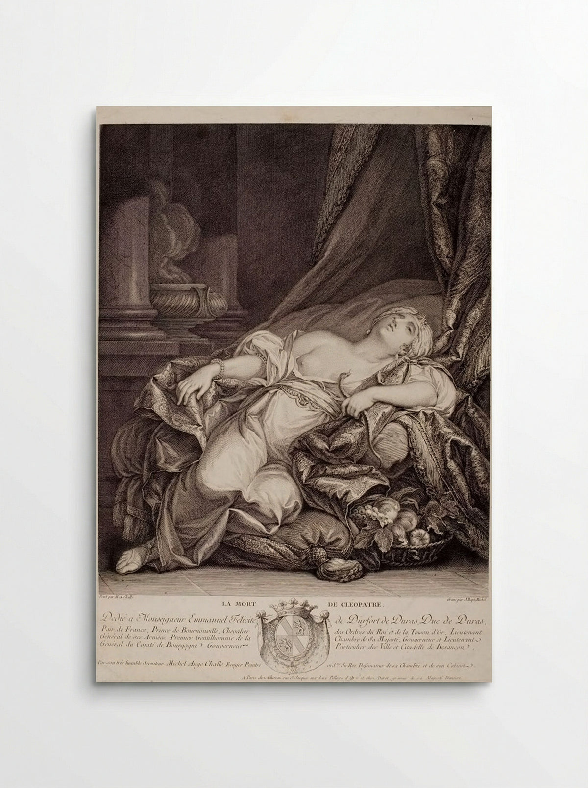 The Death of Cleopatra - Jean Baptiste Michel - Poster