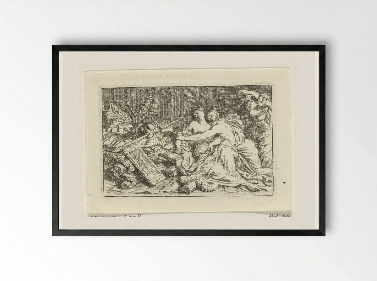 The Death of Dido - Gerard de Lairesse - Framed Print Black
