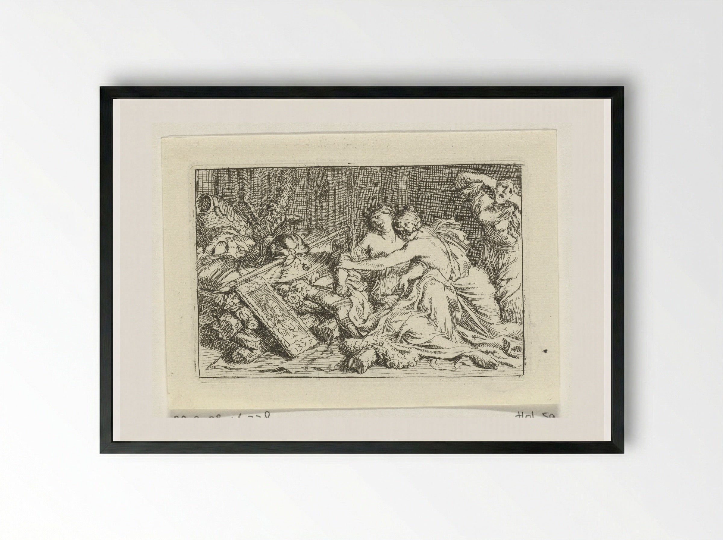 The Death of Dido - Gerard de Lairesse - Framed Print Black