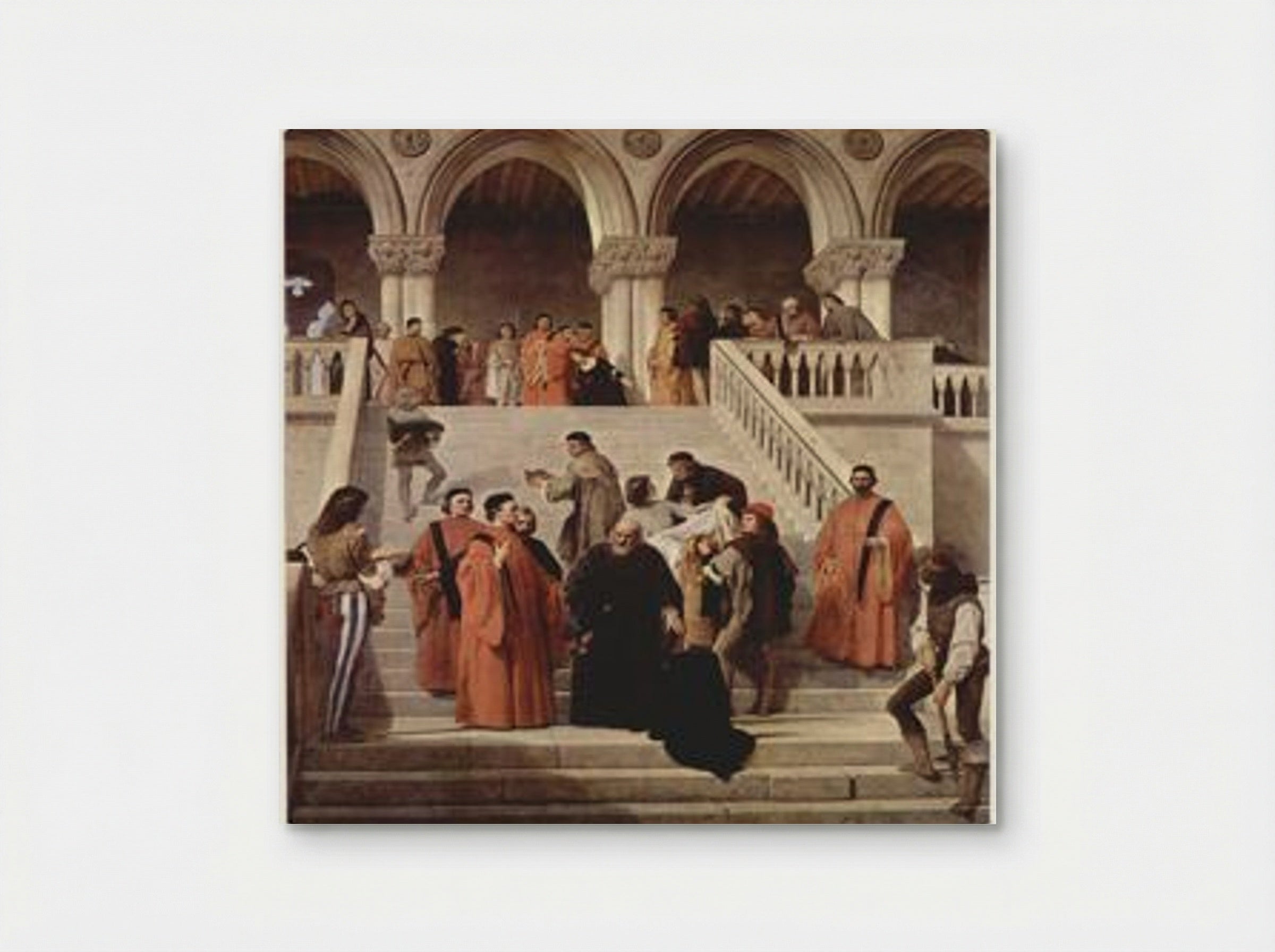 The Death of Doge Marin Faliero (The Last Hour of the Doge Marin Faliero) - Francesco Hayez - Poster