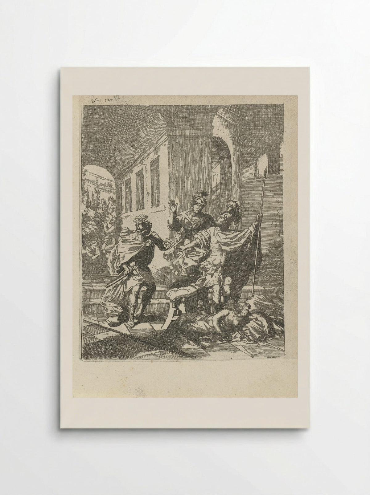 The Death of Lucretia - Arnold Houbraken - Poster