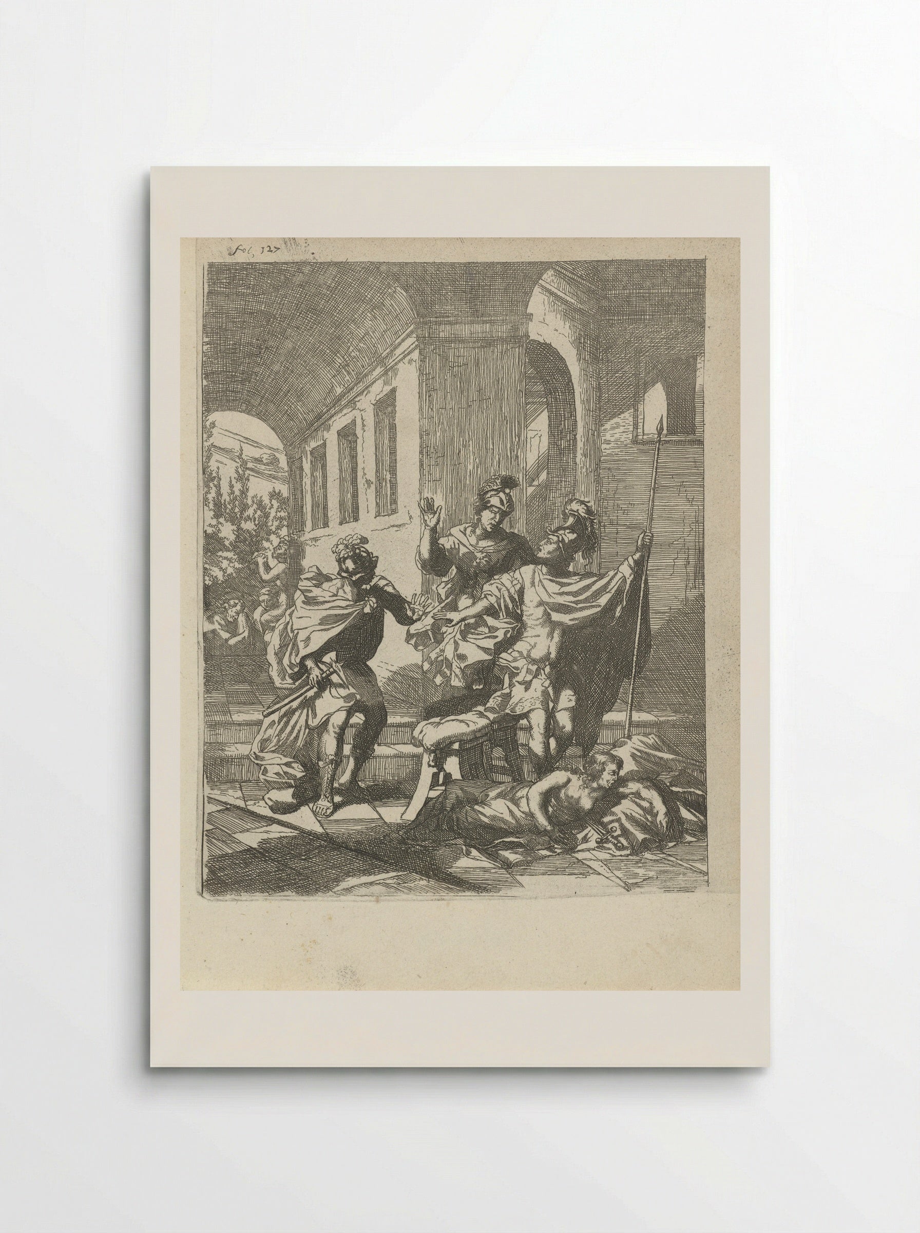 The Death of Lucretia - Arnold Houbraken - Poster