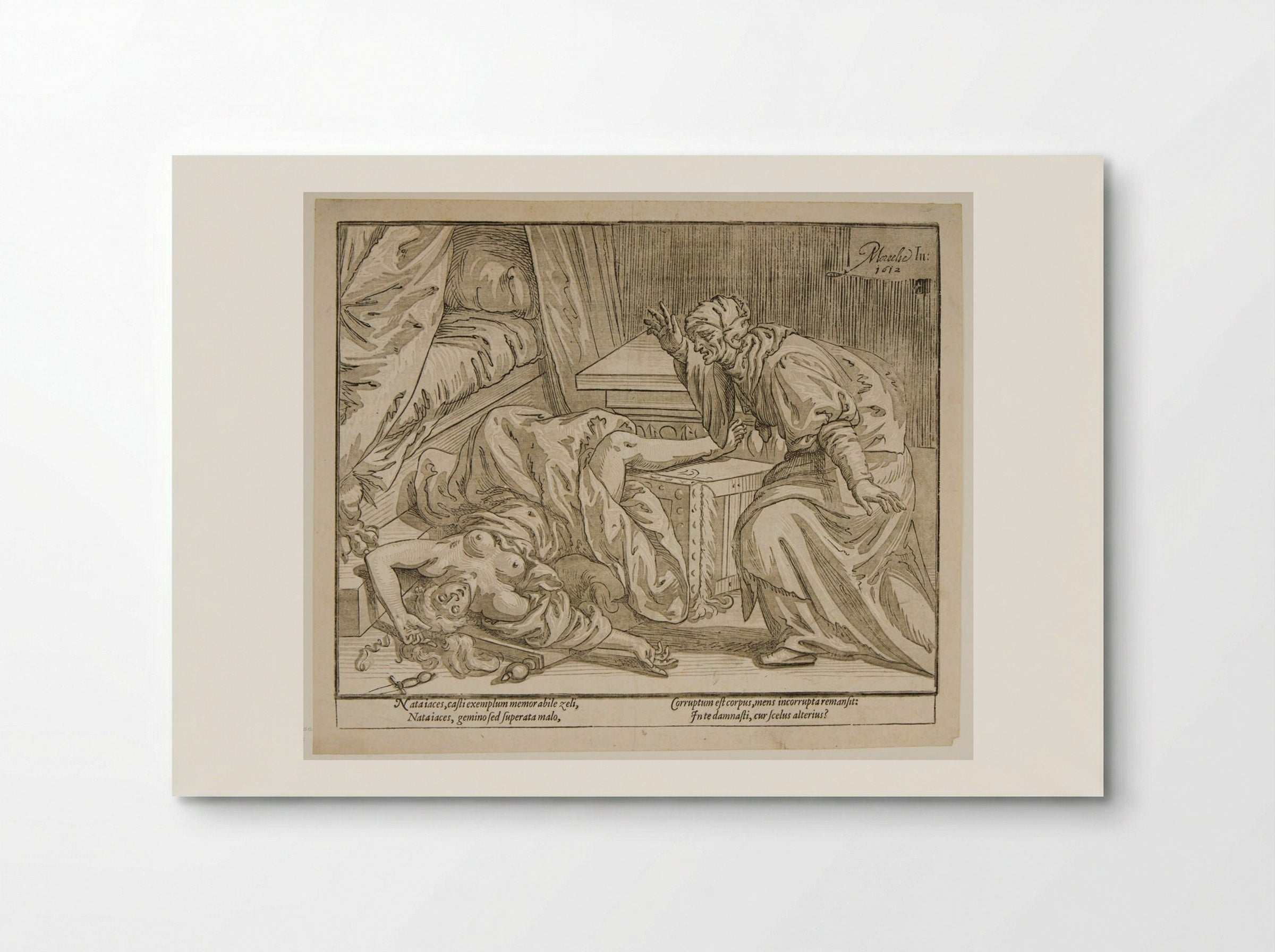 The Death of Lucretia - Paulus Moreelse - Poster
