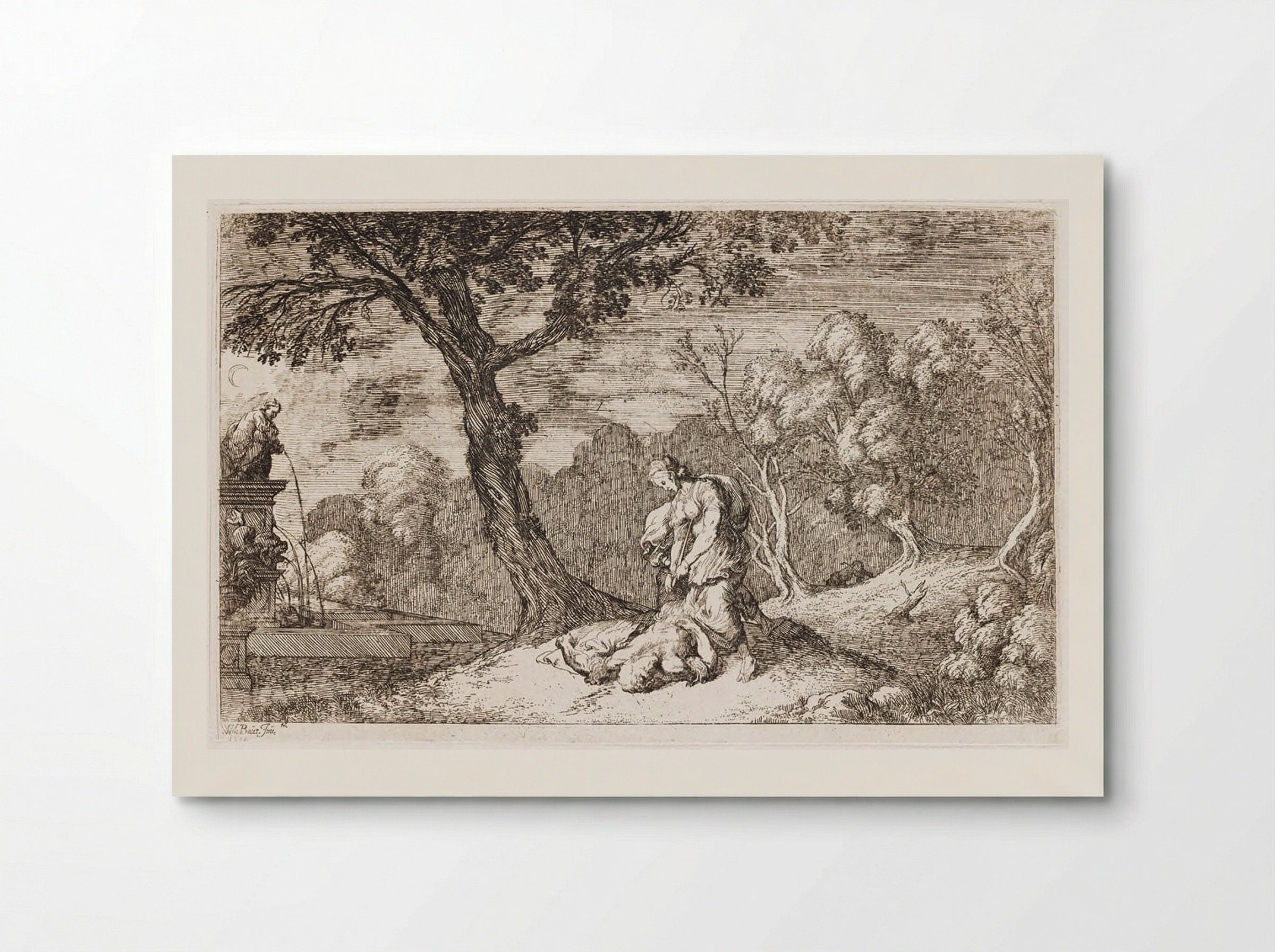 The Death of Pyramus and Thisbe - Johann Wilhelm Baur - Poster
