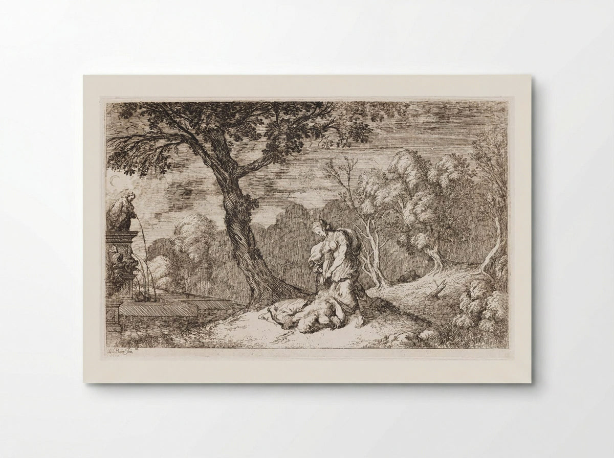 The Death of Pyramus and Thisbe - Johann Wilhelm Baur - Poster