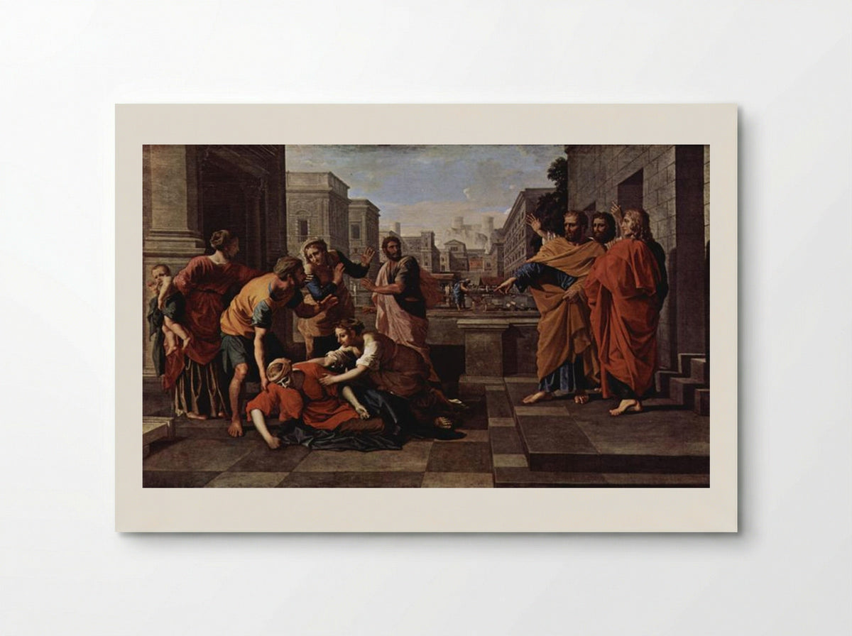 The Death of Sapphira - Nicolas Poussin - Poster