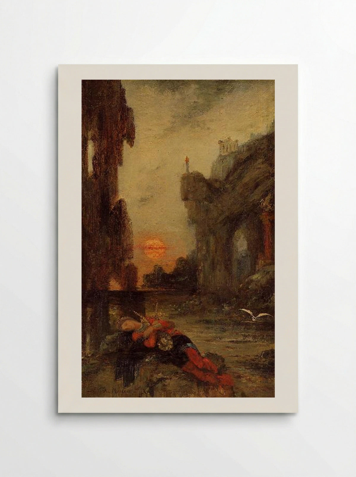 The Death of Sappho - Gustave Moreau - Poster