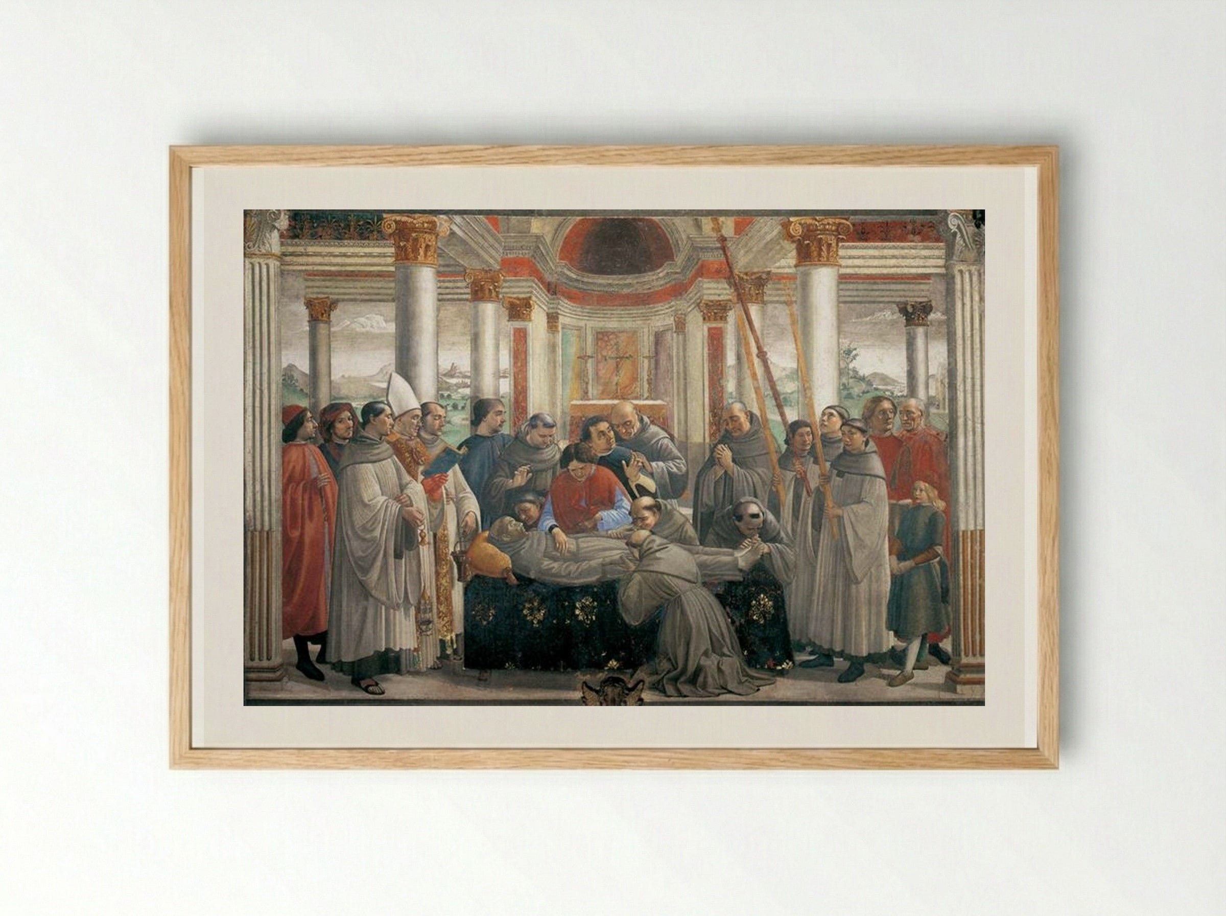 The Death of St. Francis - Domenico Ghirlandaio - Framed Print Wood