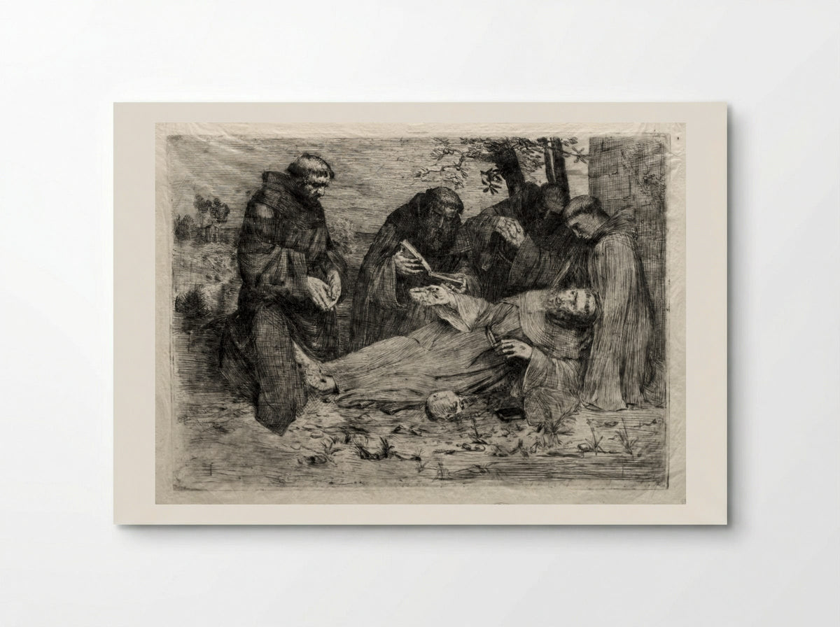 The Death of St. Francis - Alphonse Legros - Poster