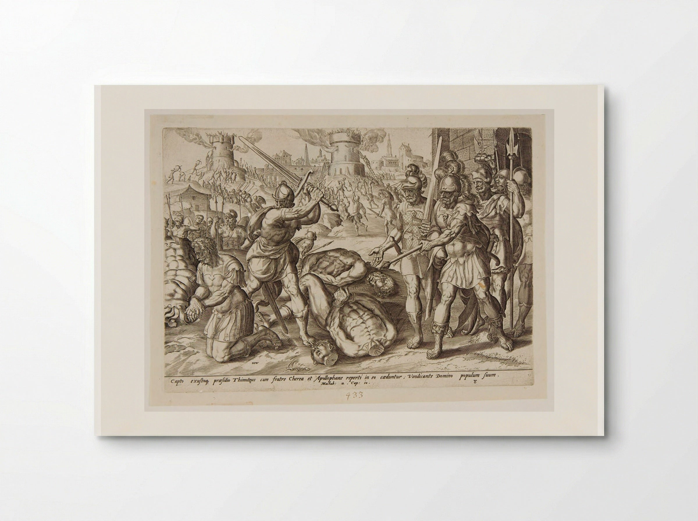 The Death of Timotheus, Chæreas and Apollophanes - Johannes Wierix - Poster