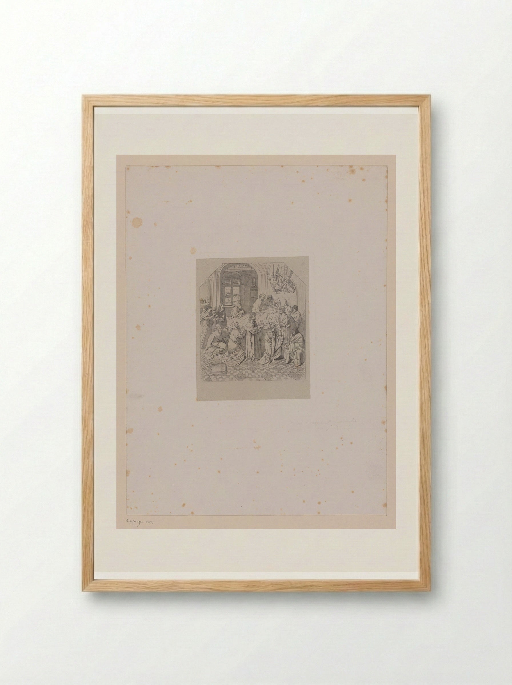 The Death of the Virgin - Léopold Flameng - Framed Print Wood