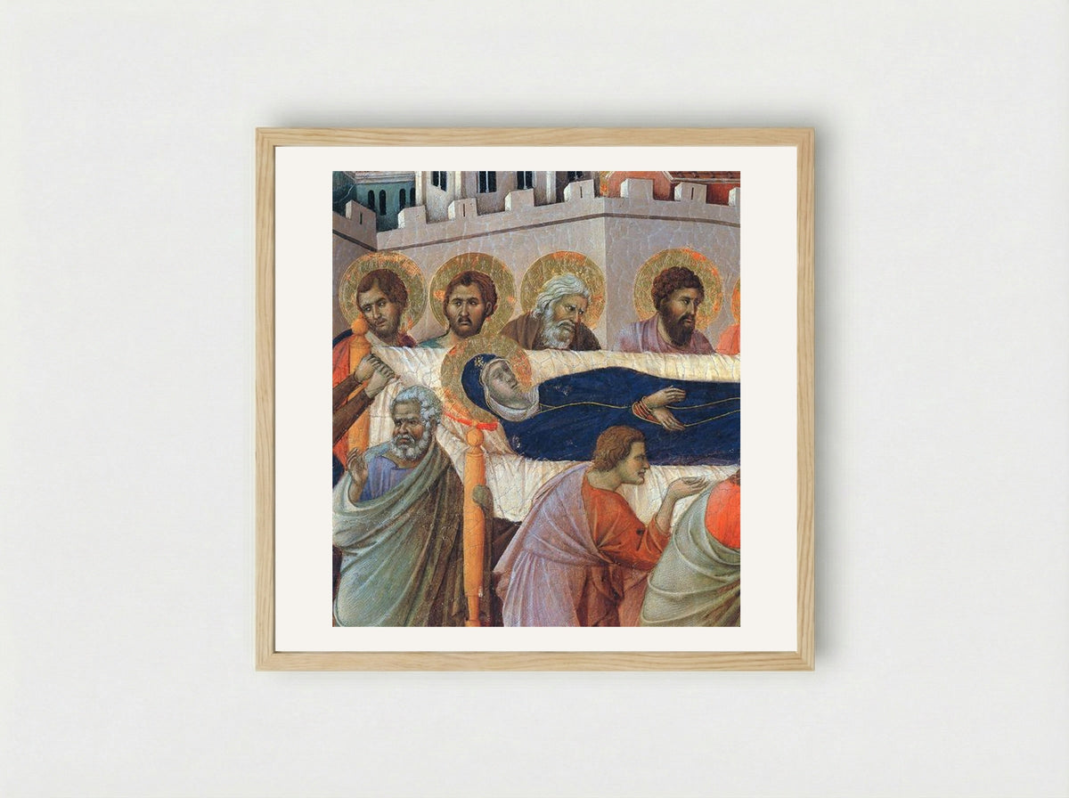 The Death of the Virgin - Duccio di Buoninsegna - Framed Print Wood