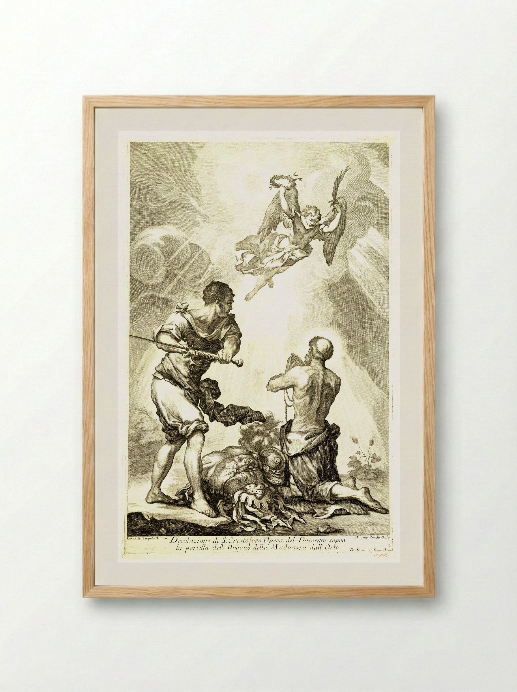 The Decapitation of Saint Christopher - Andrea Zucchi - Framed Print Wood