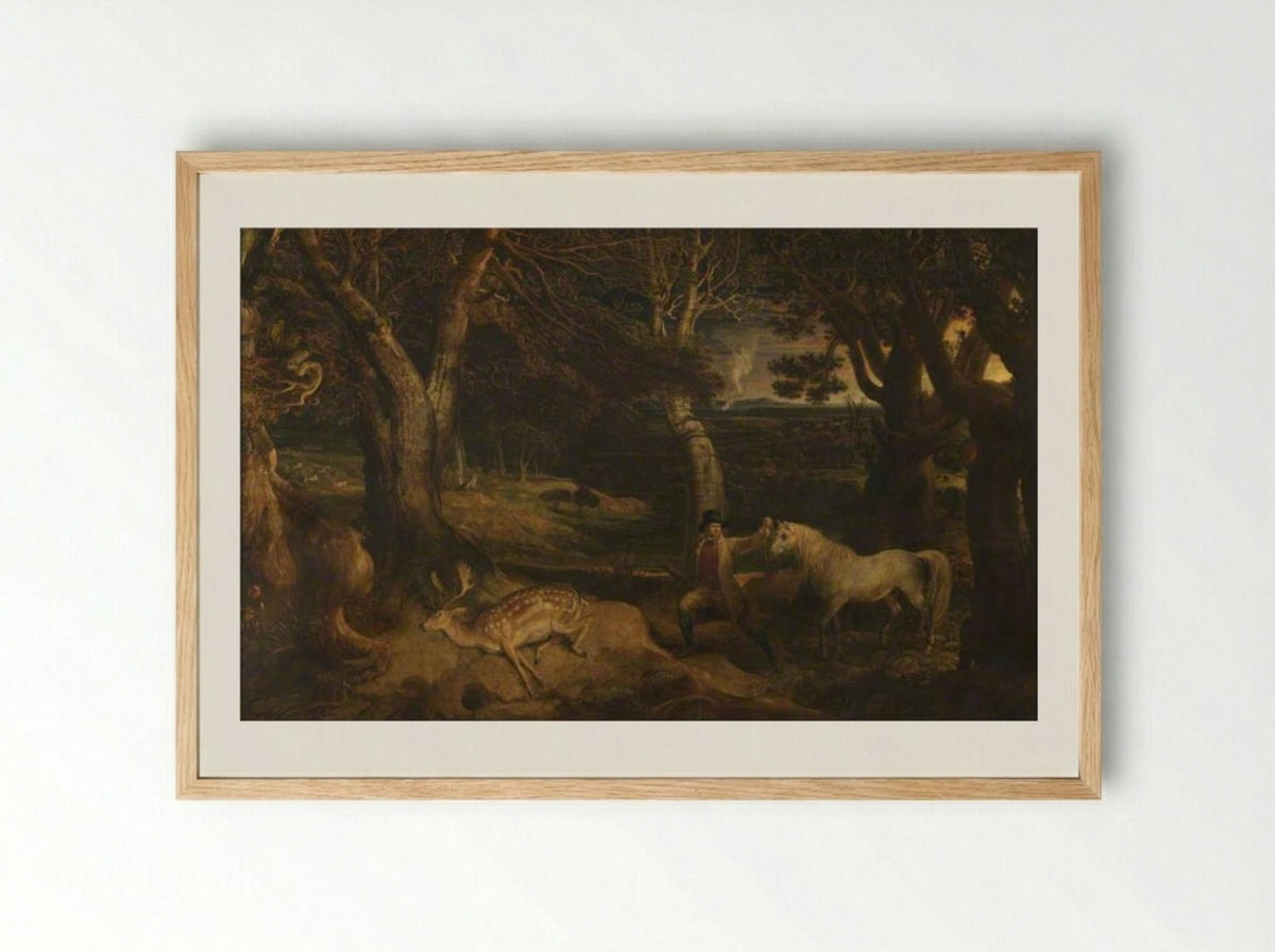The Deer Stealer - James Ward - Framed Print Wood