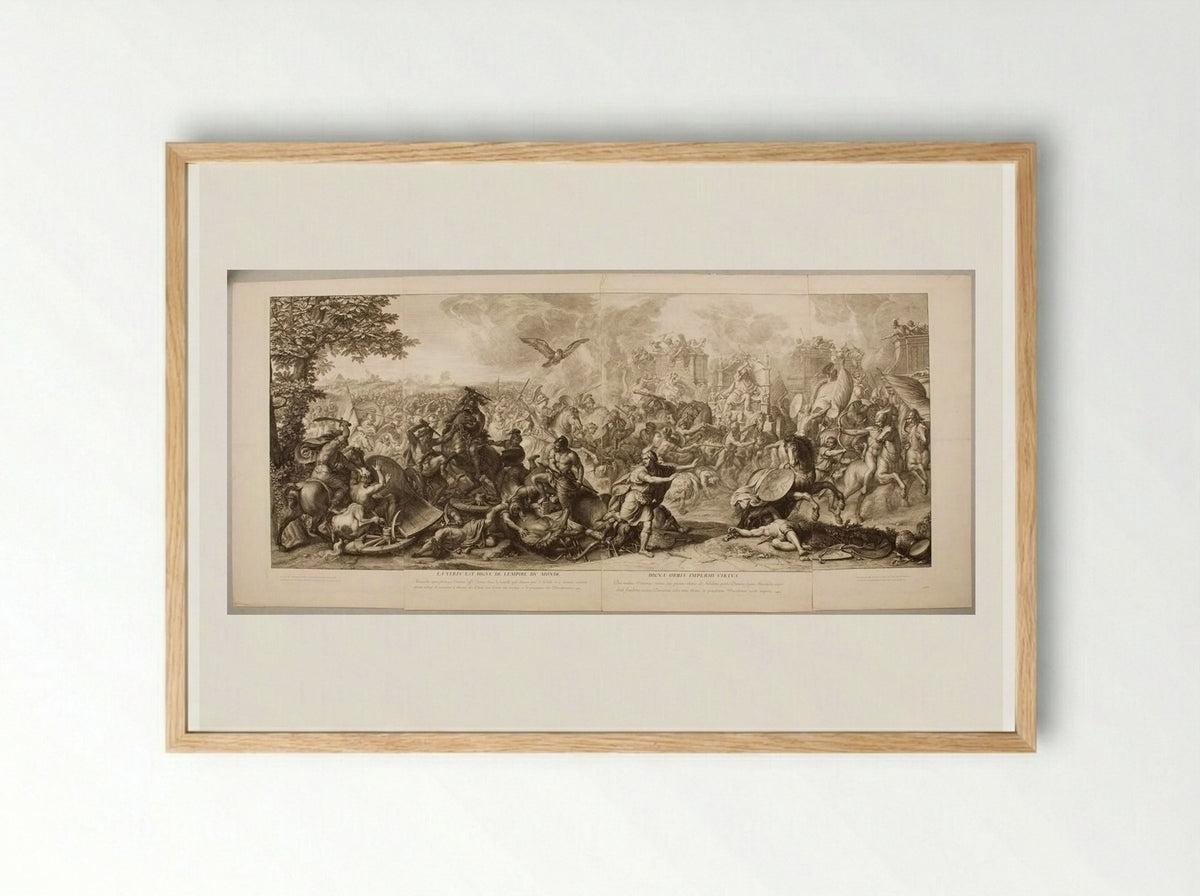 The Defeat of Darius at Arbela - Gérard Audran - Framed Print Wood