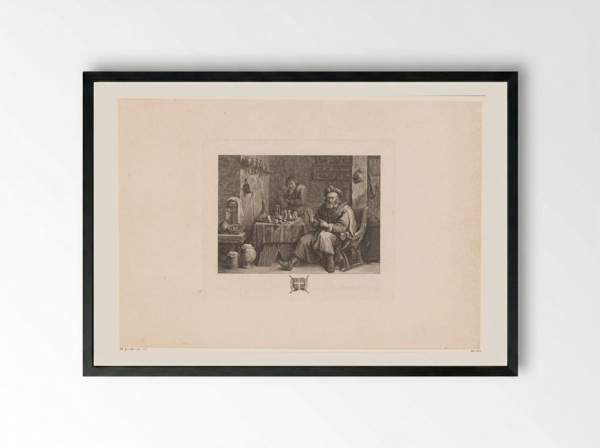 The Dentist - Jacques-Philippe Le Bas - Framed Print Black