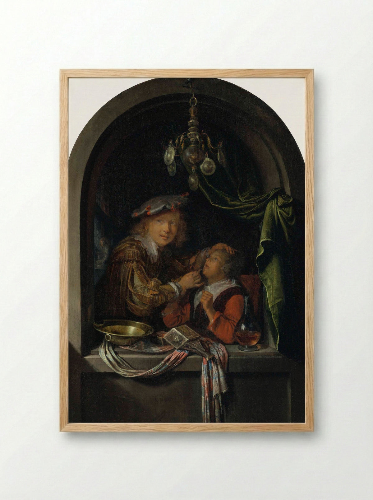 The Dentist - Gerrit Dou - Framed Print Wood