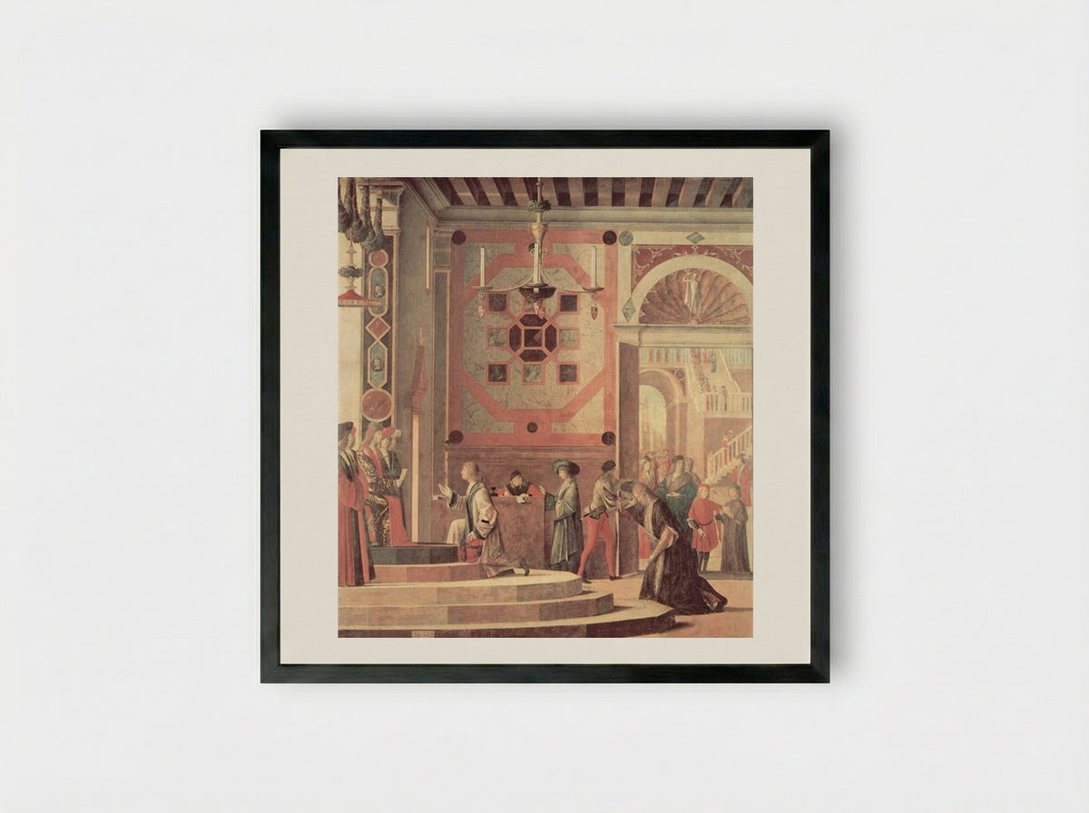 The Departure of the English Ambassadors - Vittore Carpaccio - Framed Print Black