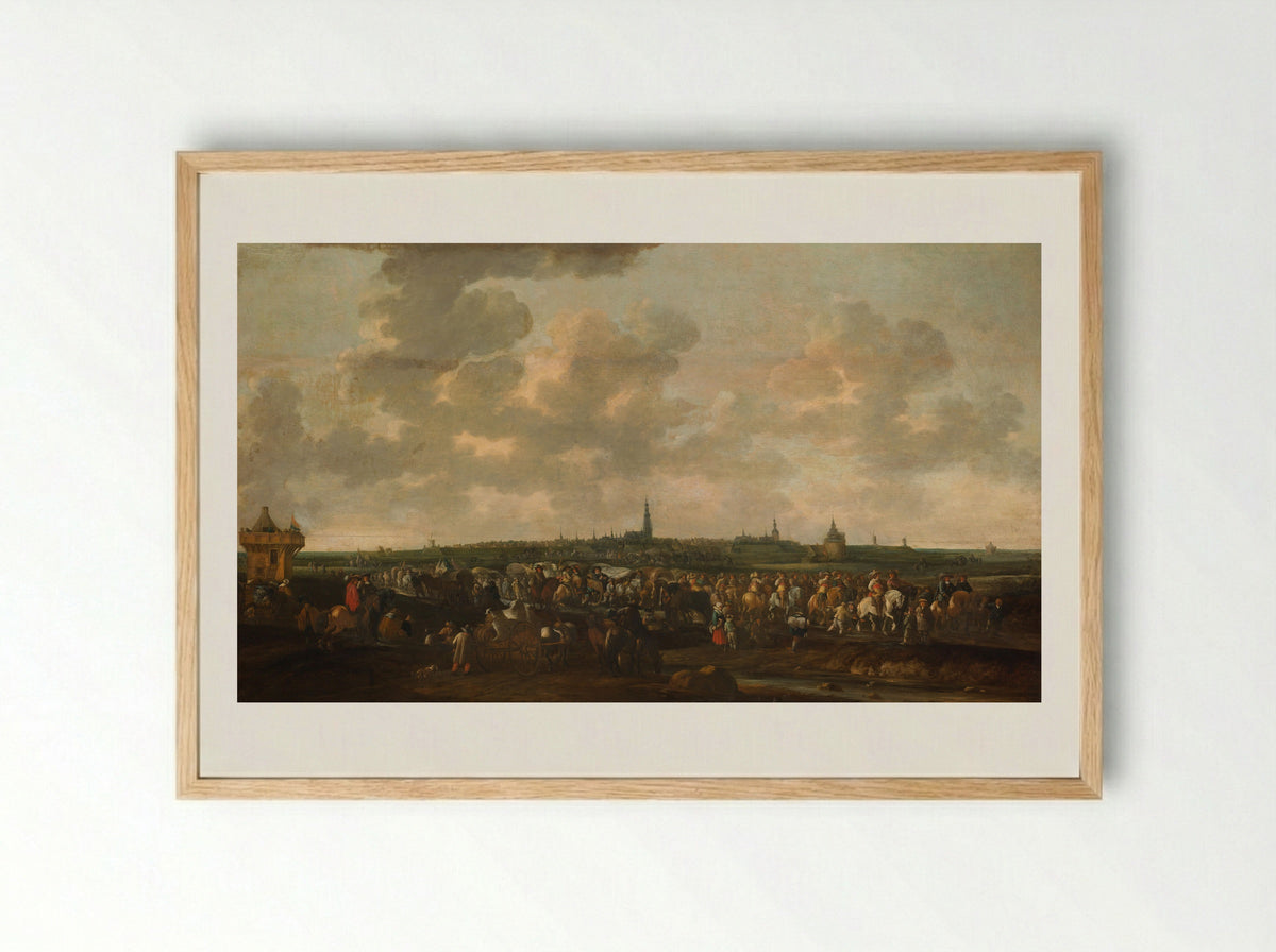 The Departure of the Spanish Garrison from Breda - Hendrick de Meijer - Framed Print Wood