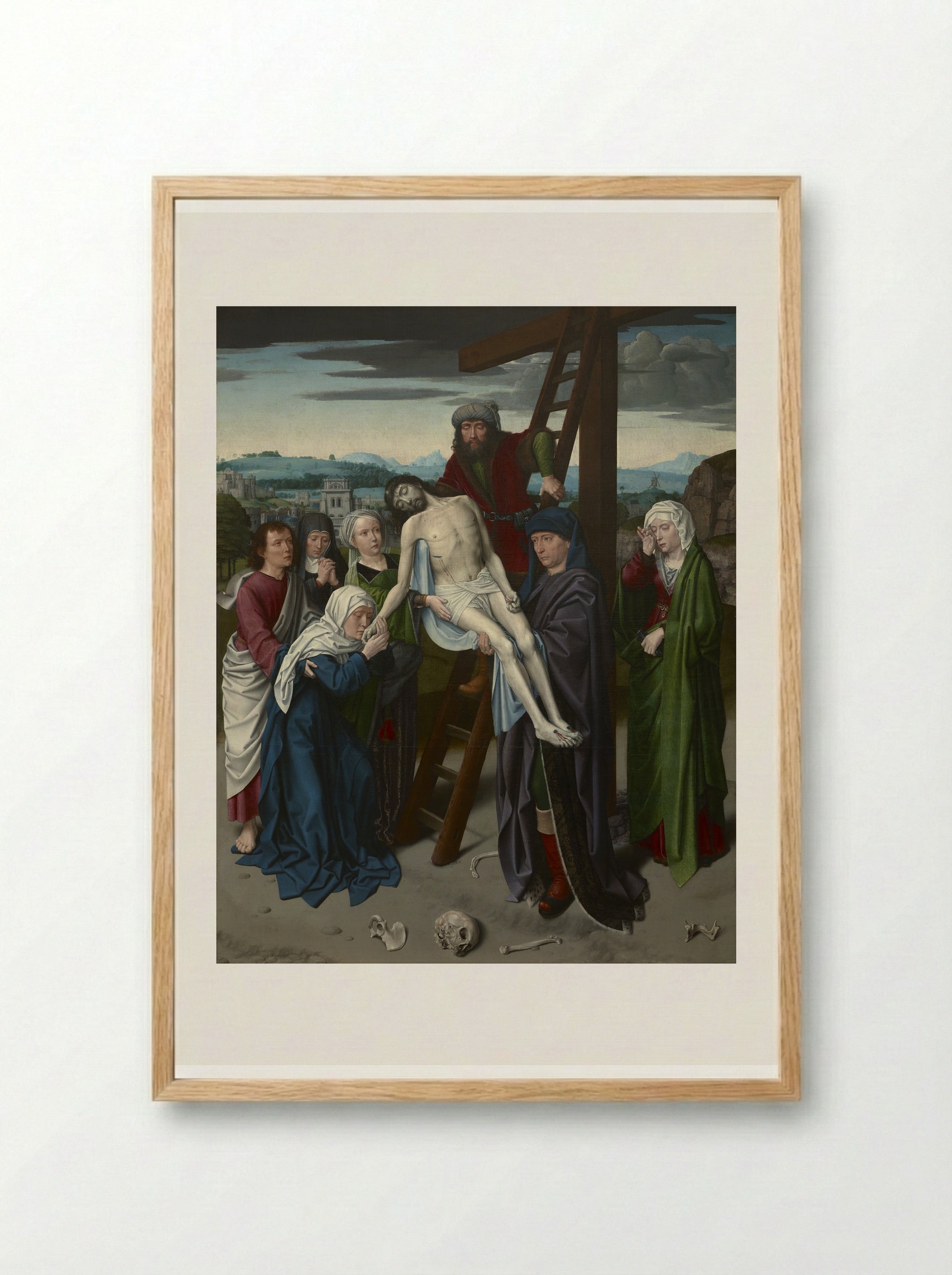 The Deposition - Gerard David - Framed Print Wood