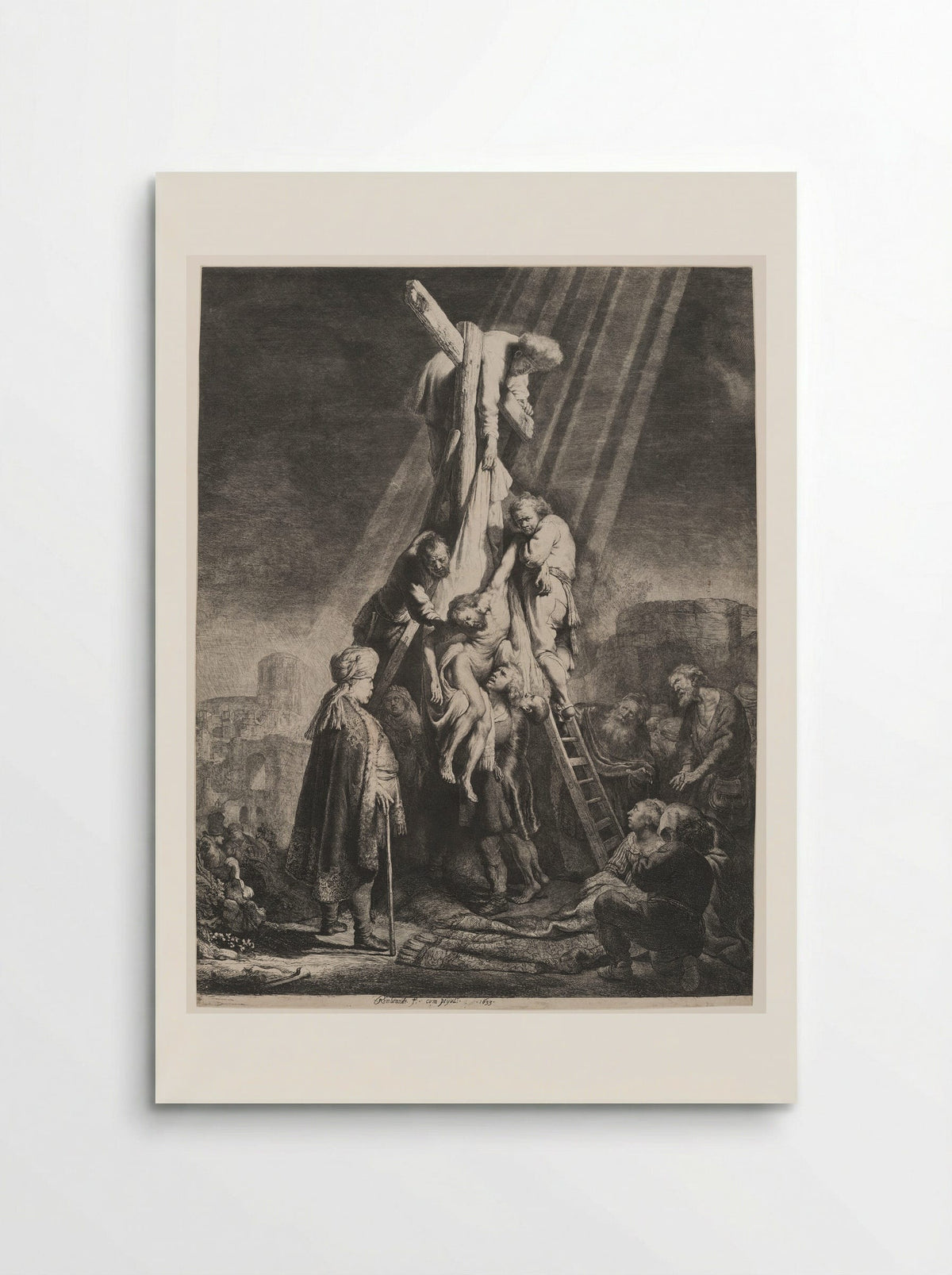 The Descent from the Cross: Second Plate - Rembrandt Harmensz. van Rijn - Poster