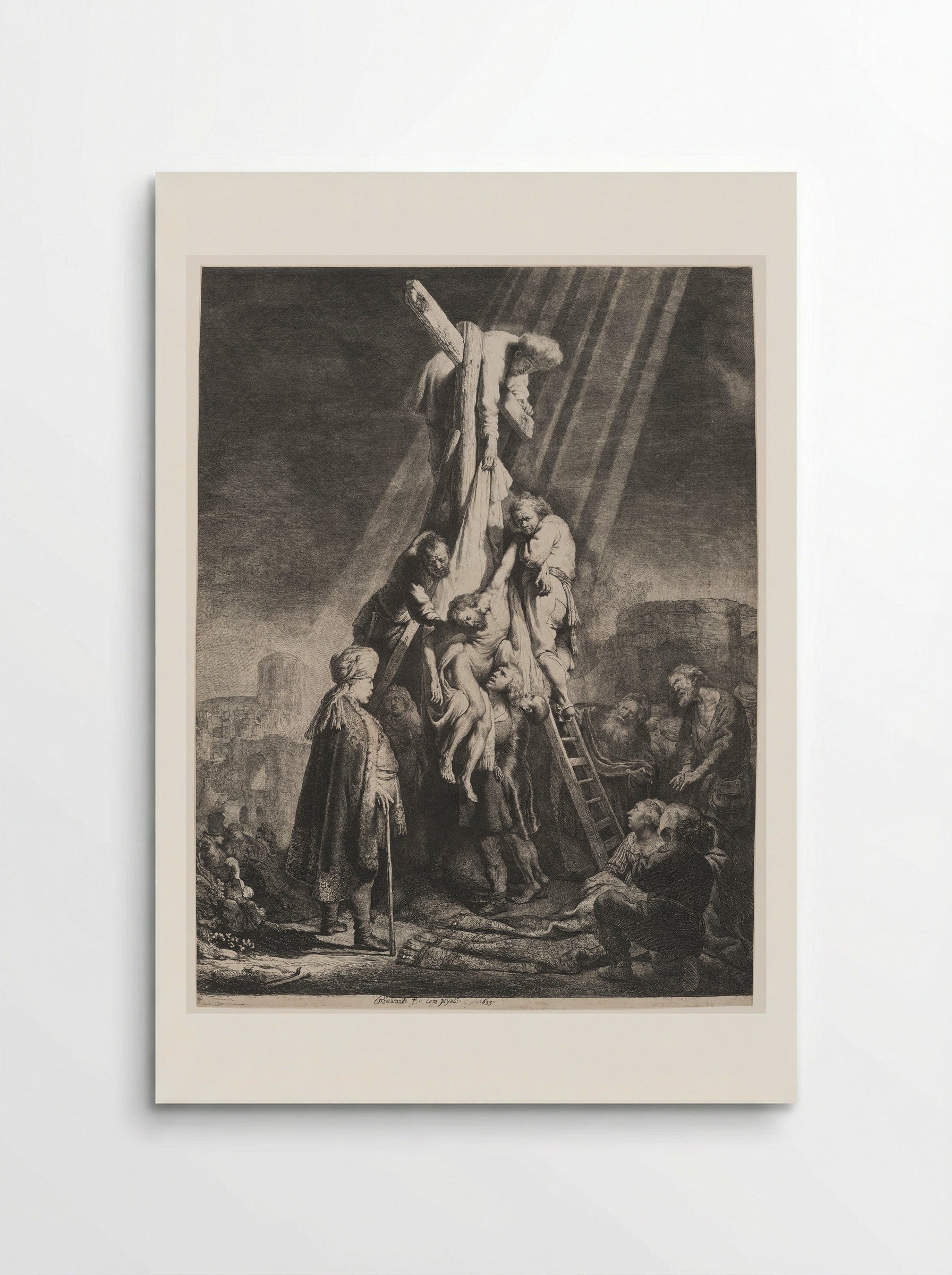 The Descent from the Cross: Second Plate - Rembrandt Harmensz. van Rijn - Poster