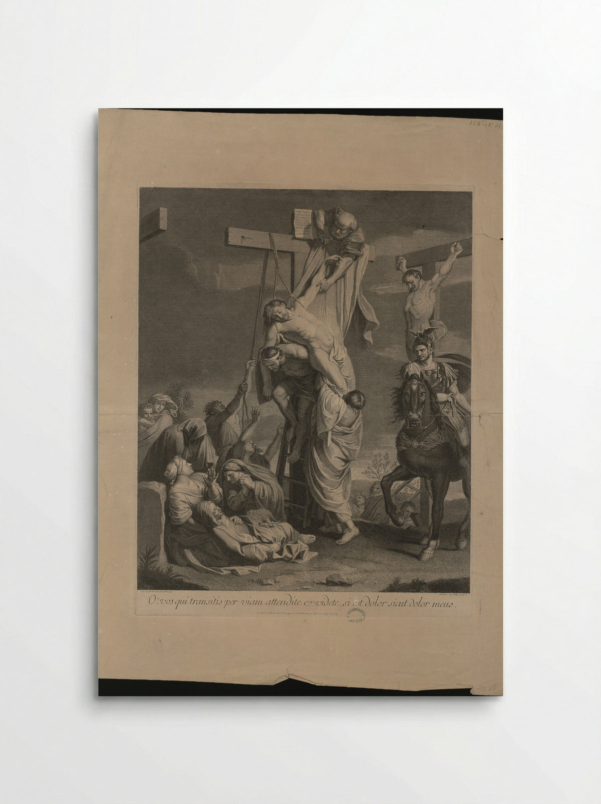 The Descent from the Cross - François de Poilly (I) - Poster