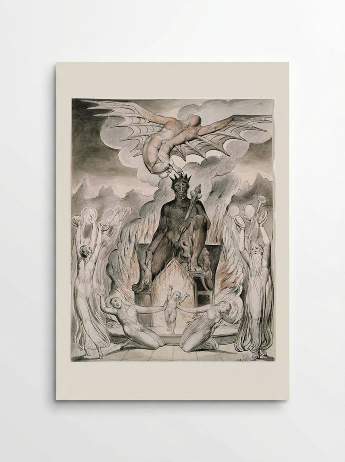 The Descent of Moloch - William Blake - Poster