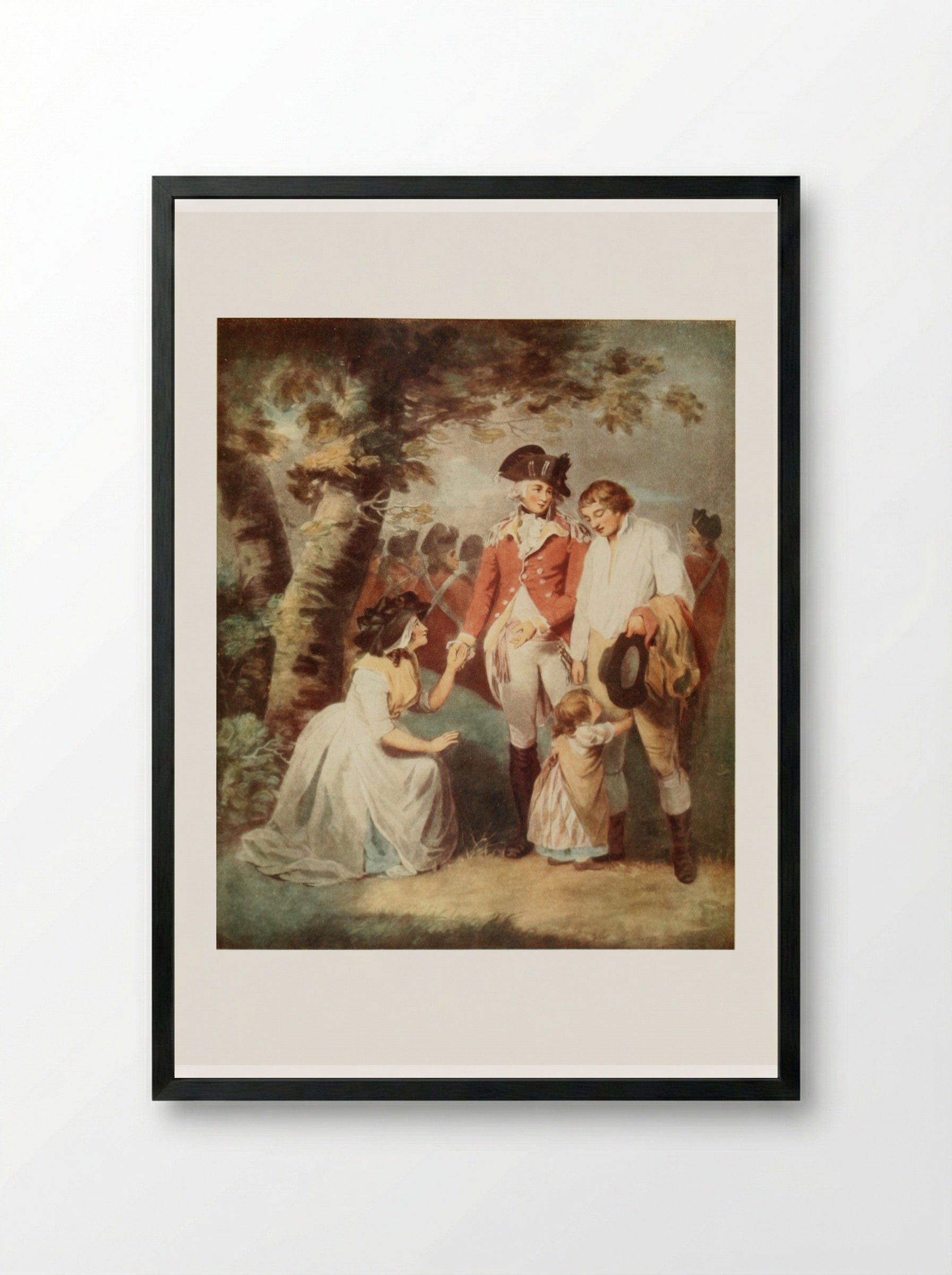 The Deserter Pardoned - George Morland - Framed Print Black