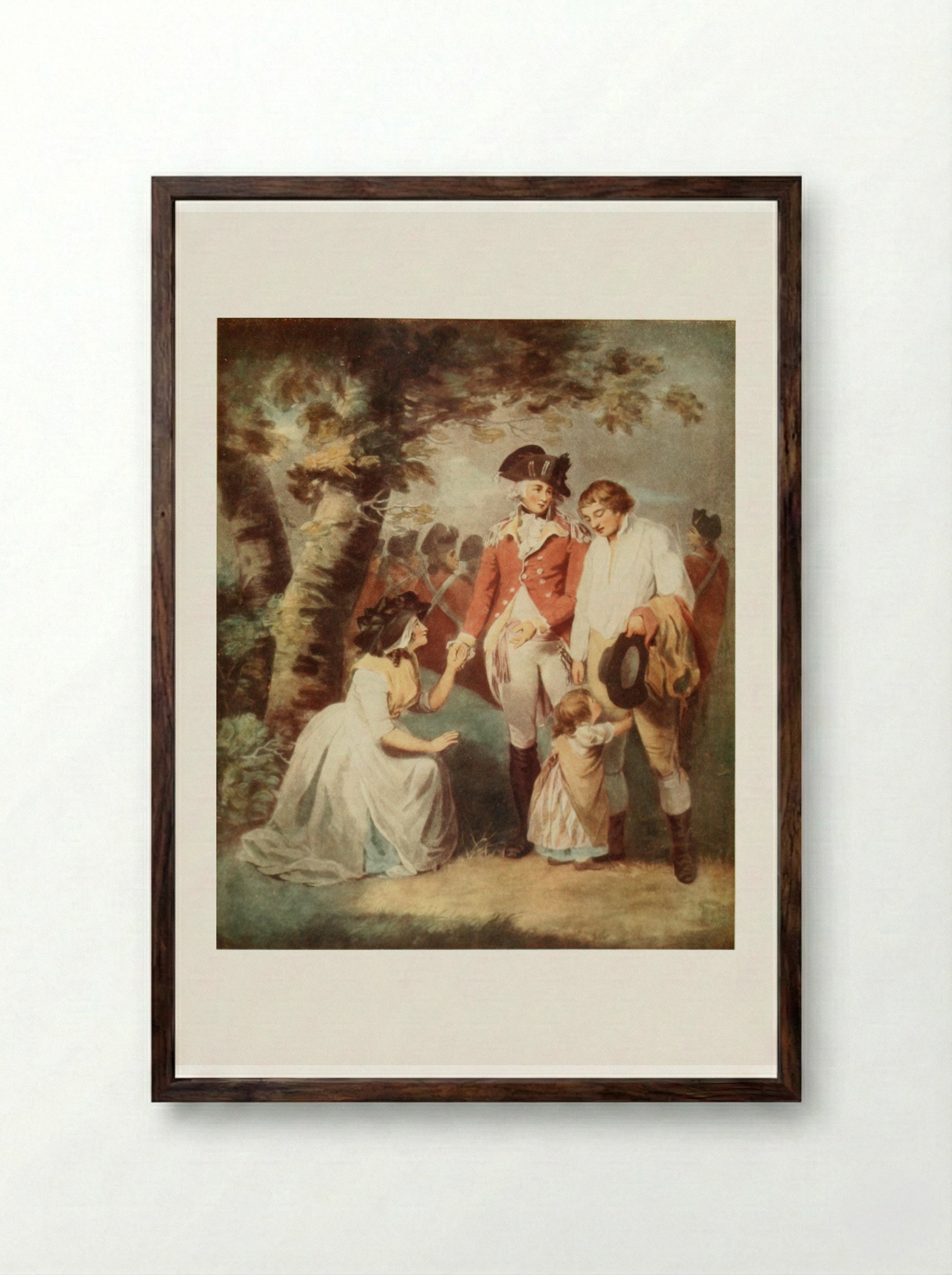 The Deserter Pardoned - George Morland - Framed Print Dark Wood