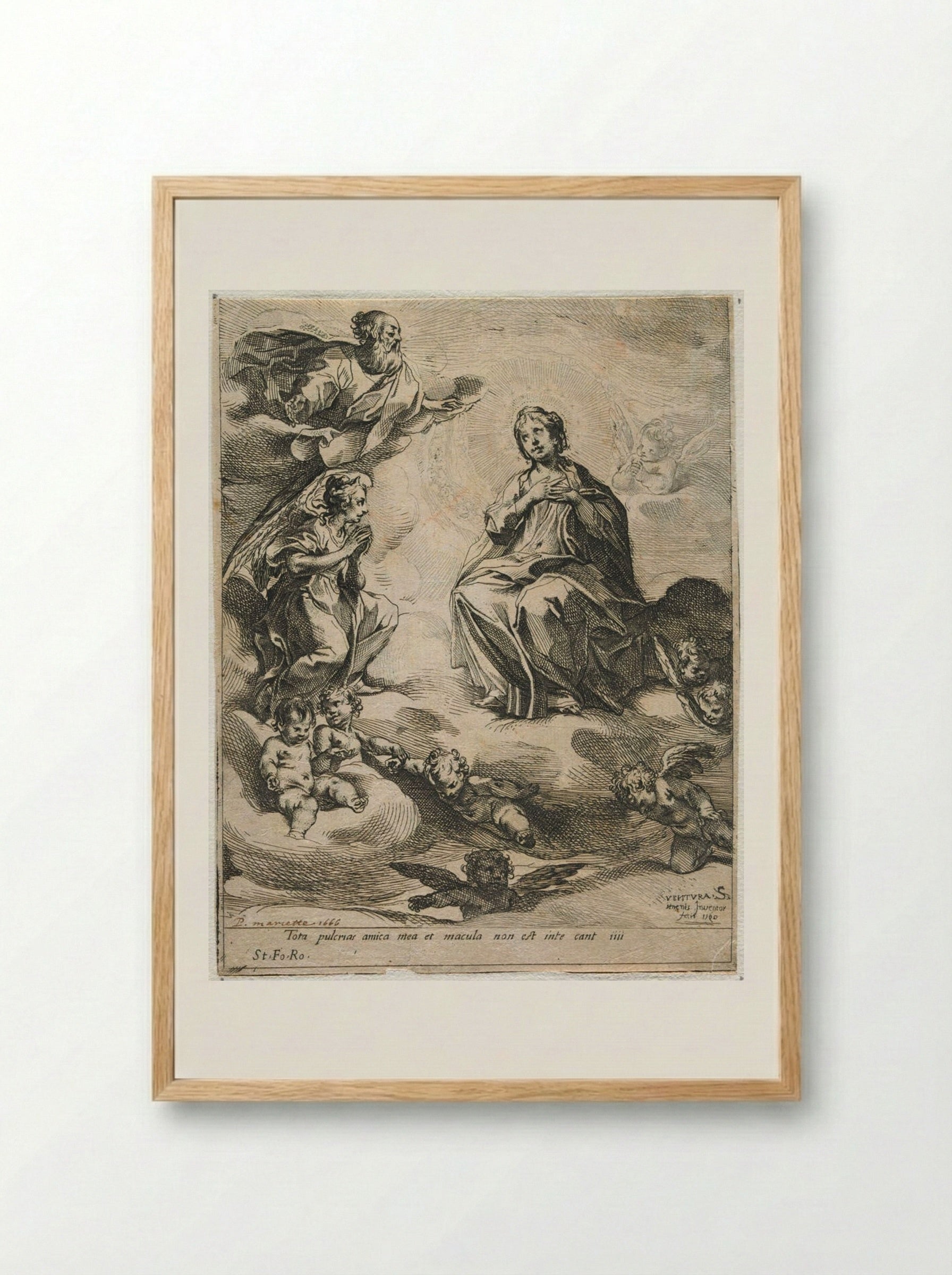 The Destiny of the Virgin - Ventura Salimbeni - Framed Print Wood