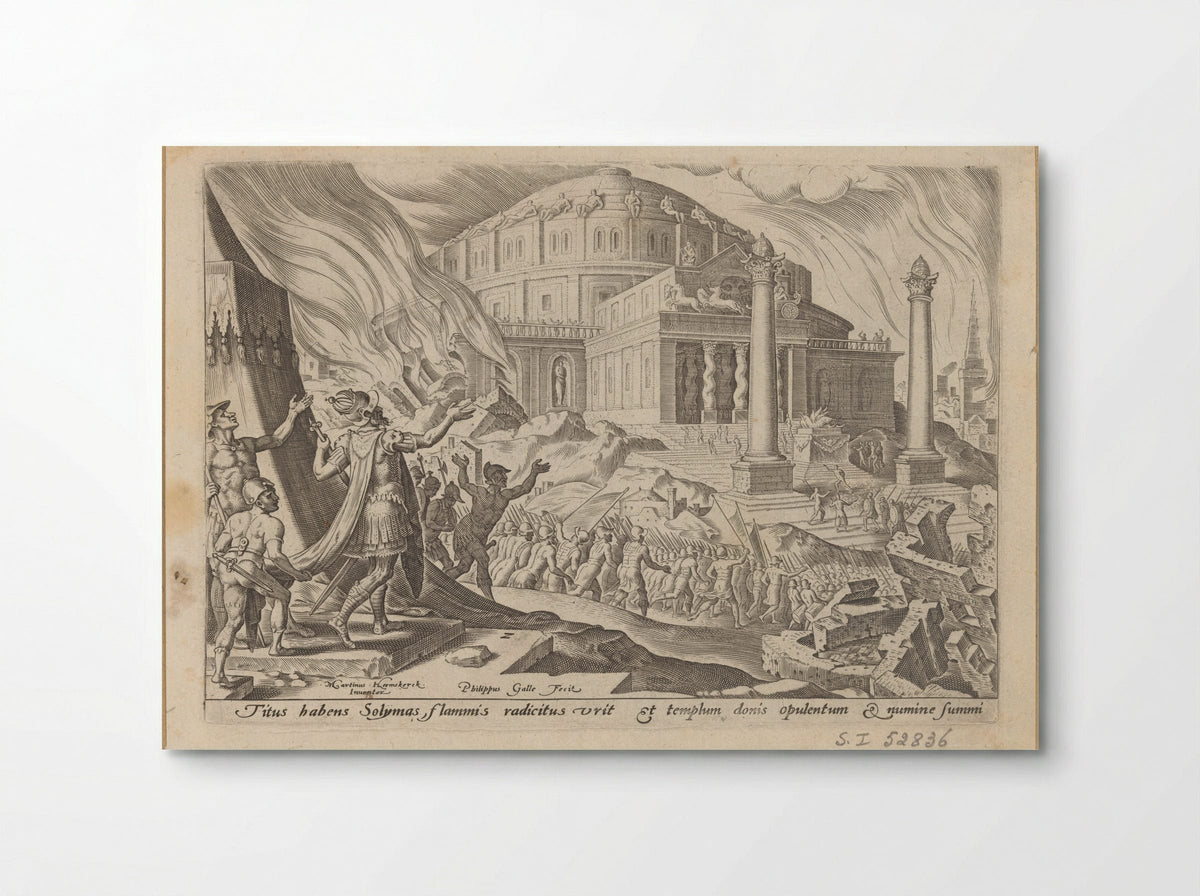 The Destruction of Jerusalem by Emperor Titus - Philips Galle - Poster